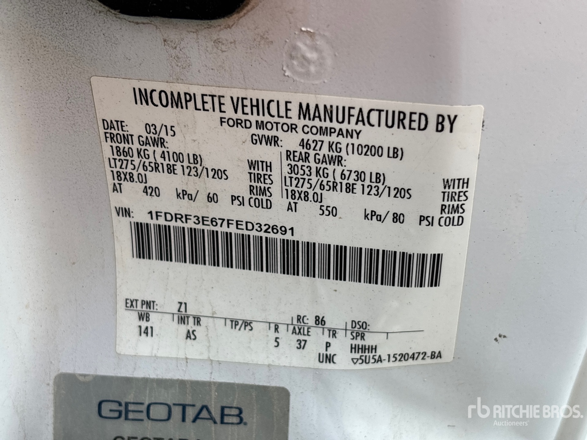 General Appearance with Numero seriale/numero d’identificazione del veicolo (VIN)