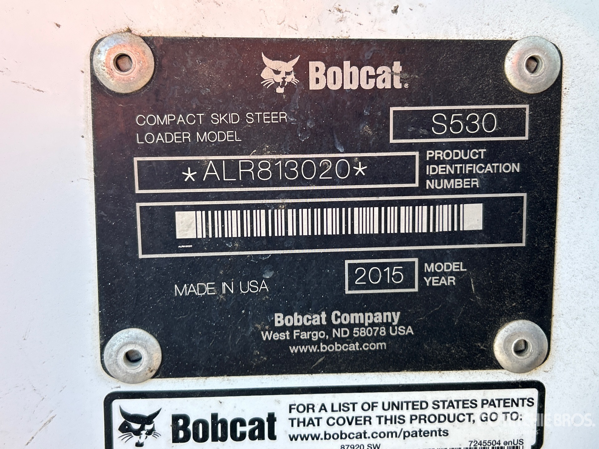 General Appearance with N.º de serie/VIN