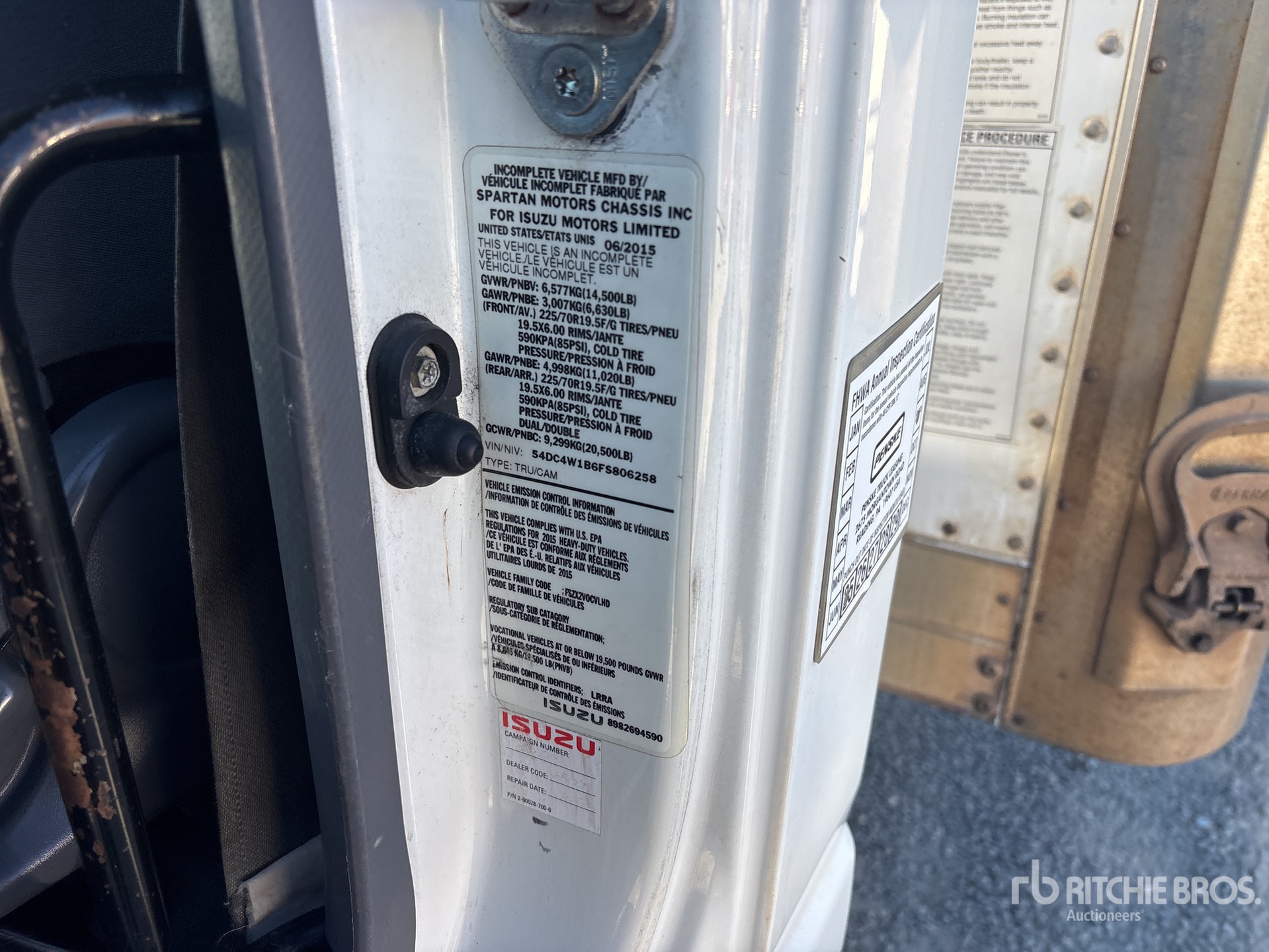 General Appearance with N.º de serie/VIN