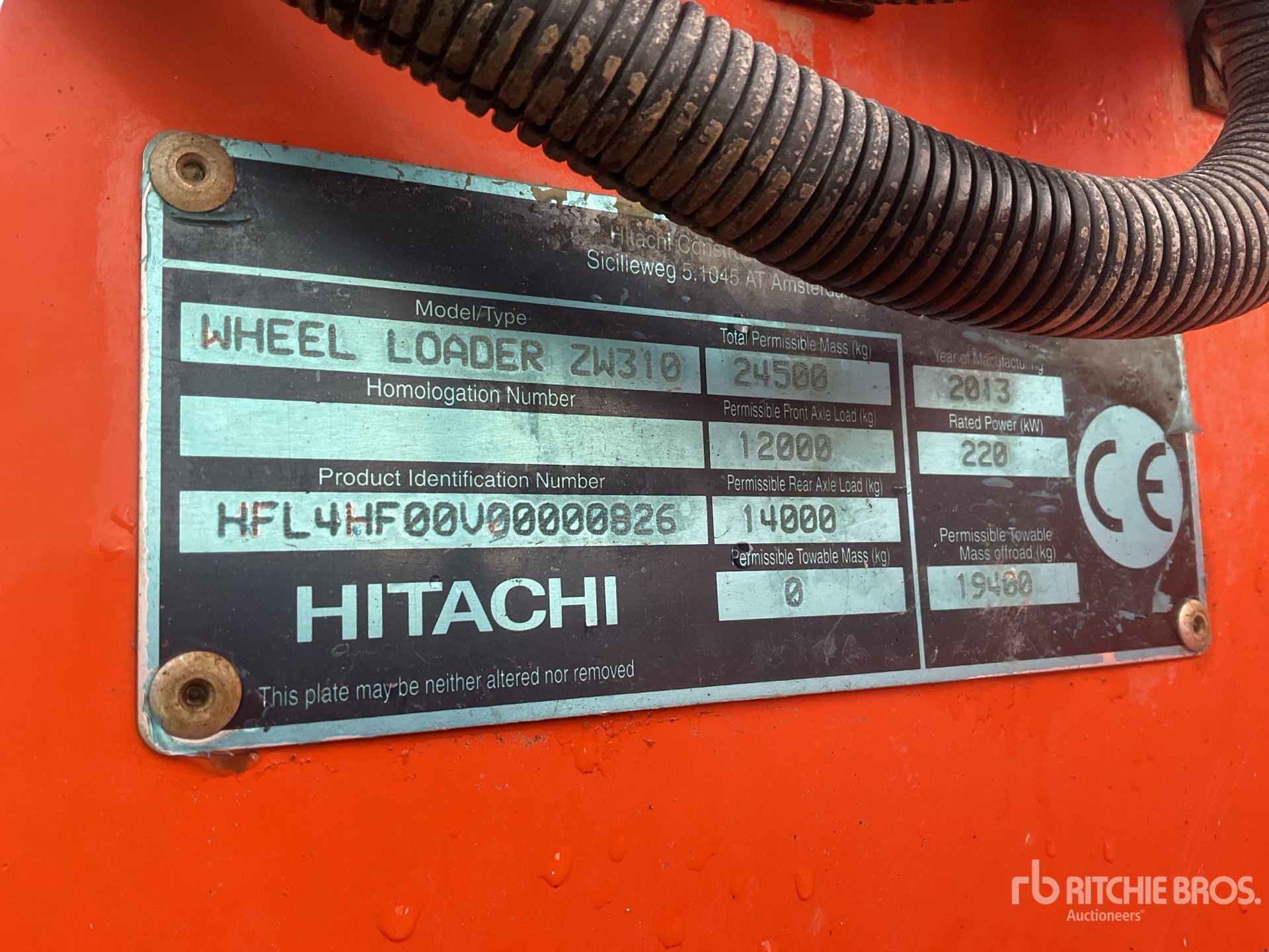 General Appearance with N.º de serie/VIN