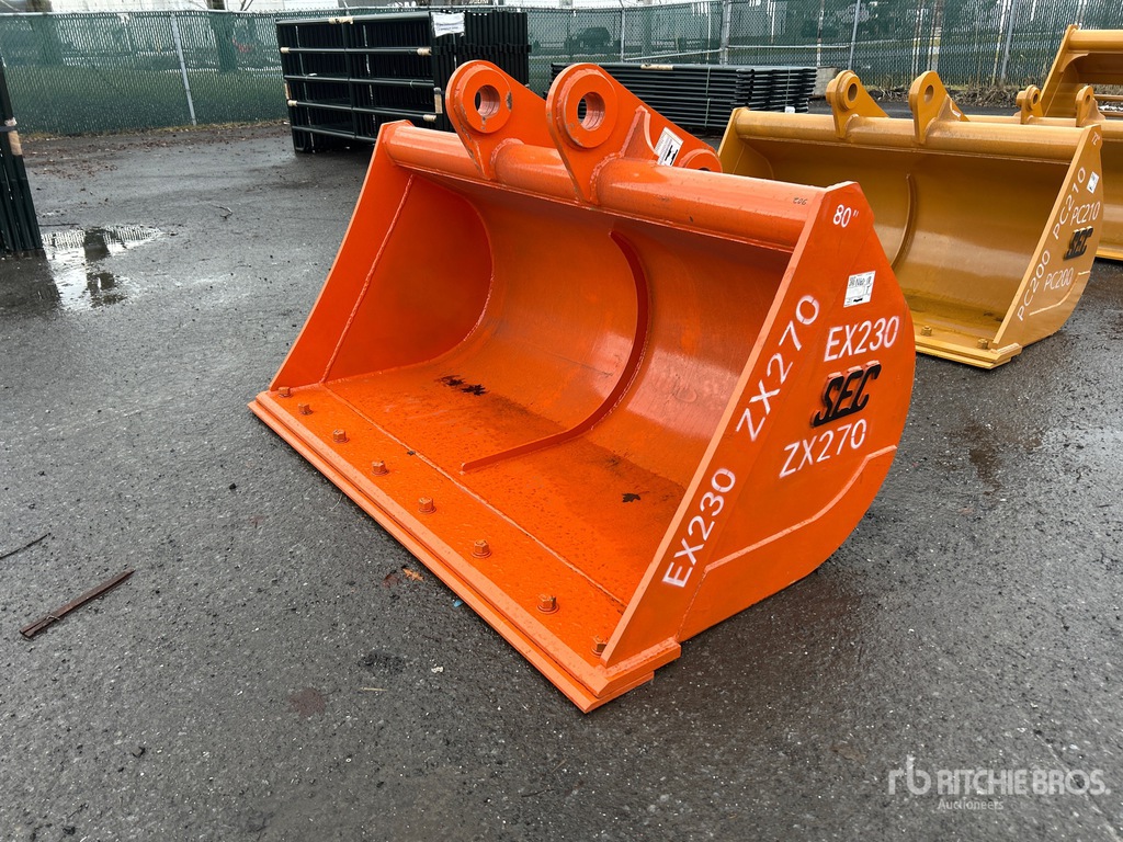 2025 SEC 80 in Cleanup Excavator Bucket - Fits Hitachi ZX270