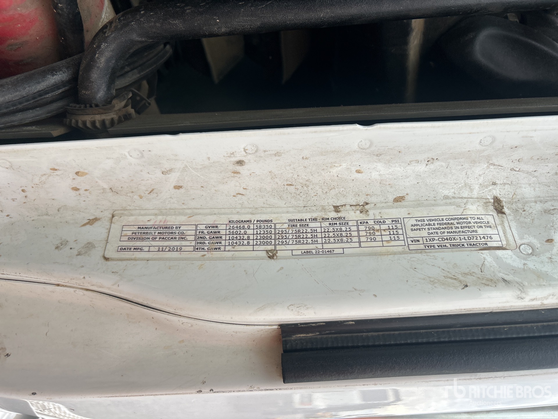 General Appearance with N.º de serie/VIN