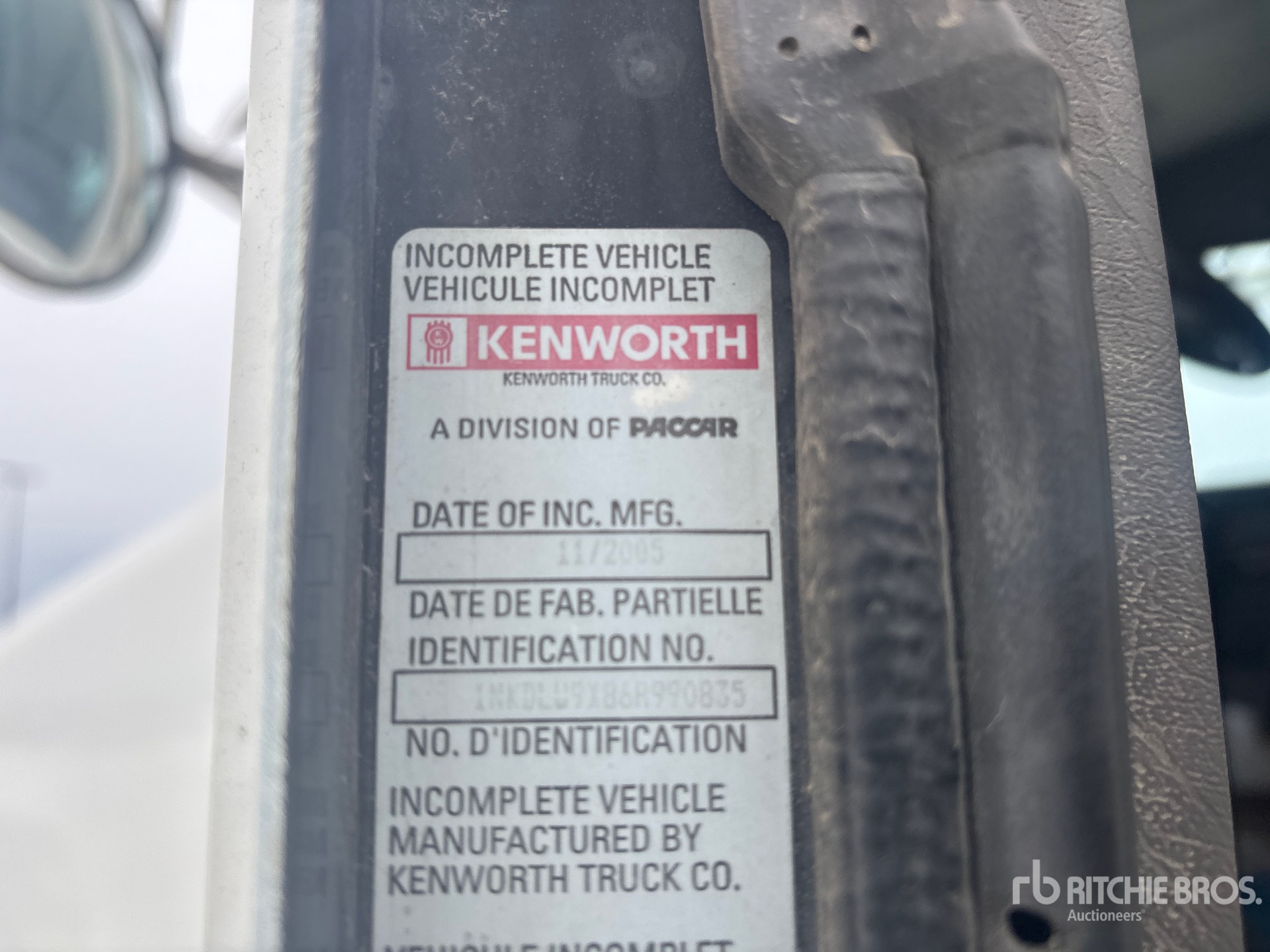 General Appearance with N.º de serie/VIN