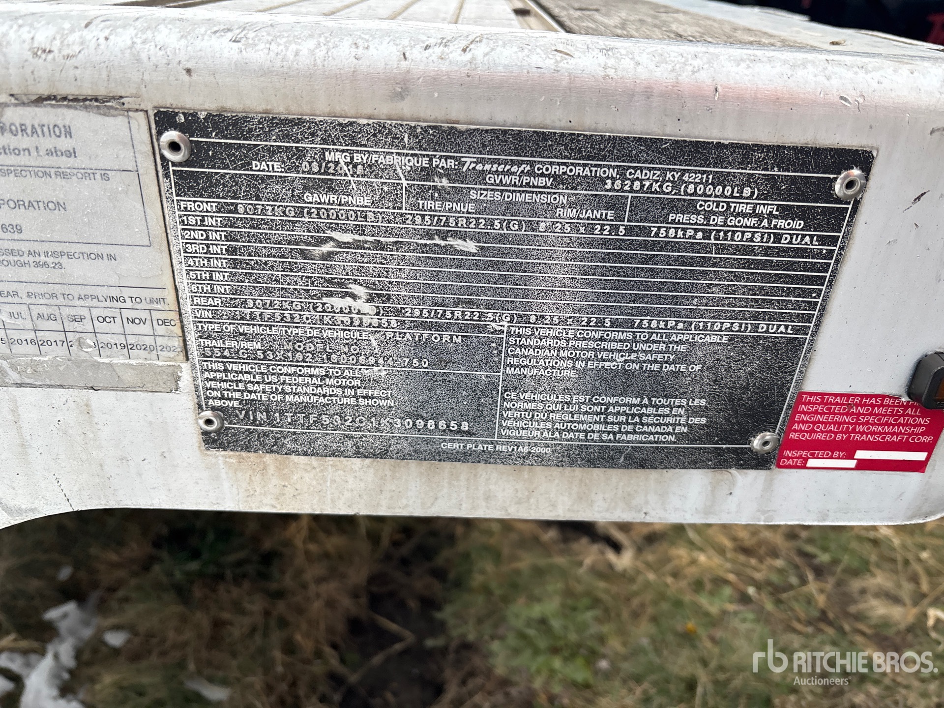 General Appearance with N.º de serie/VIN