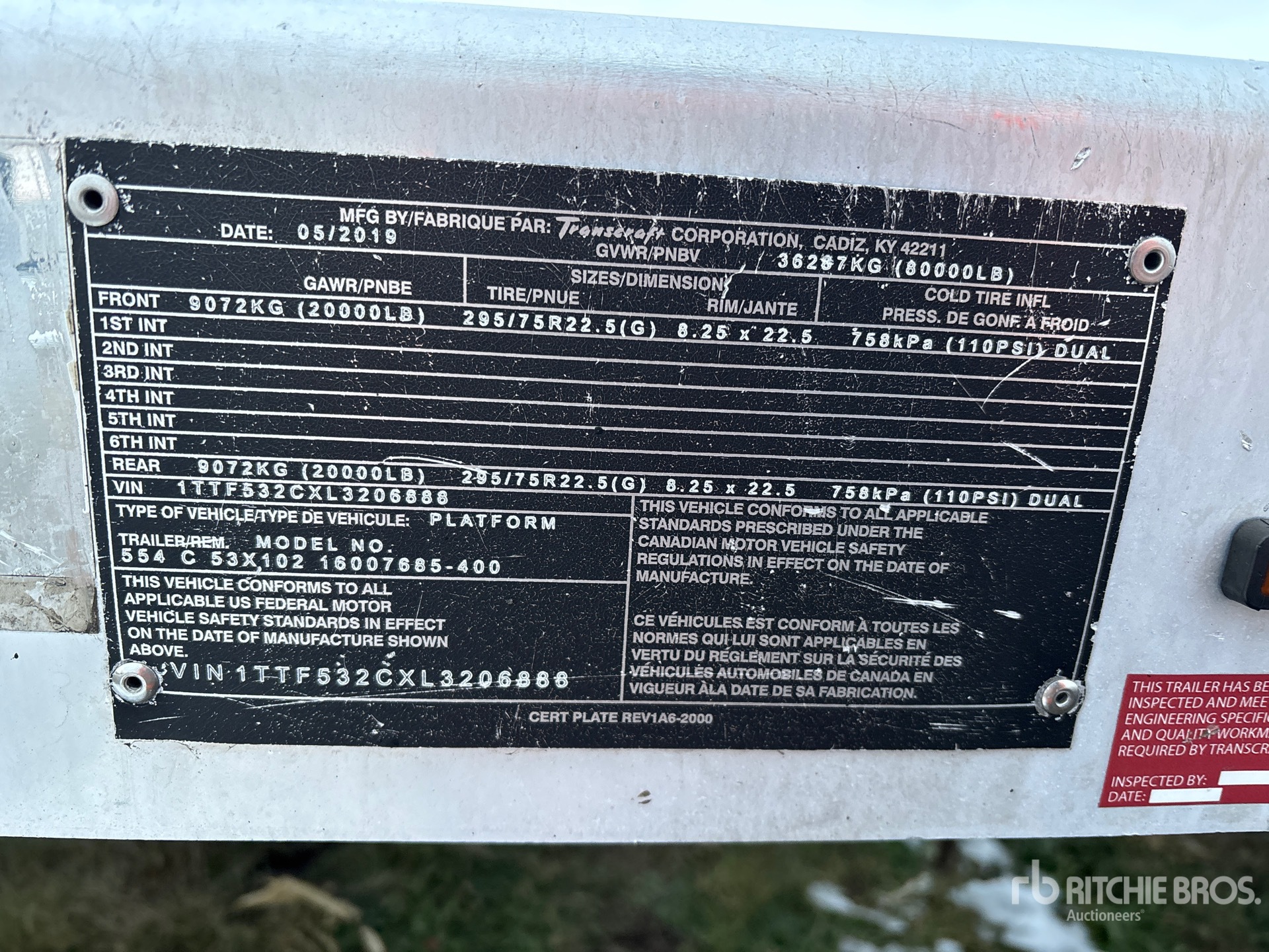 General Appearance with N.º de serie/VIN