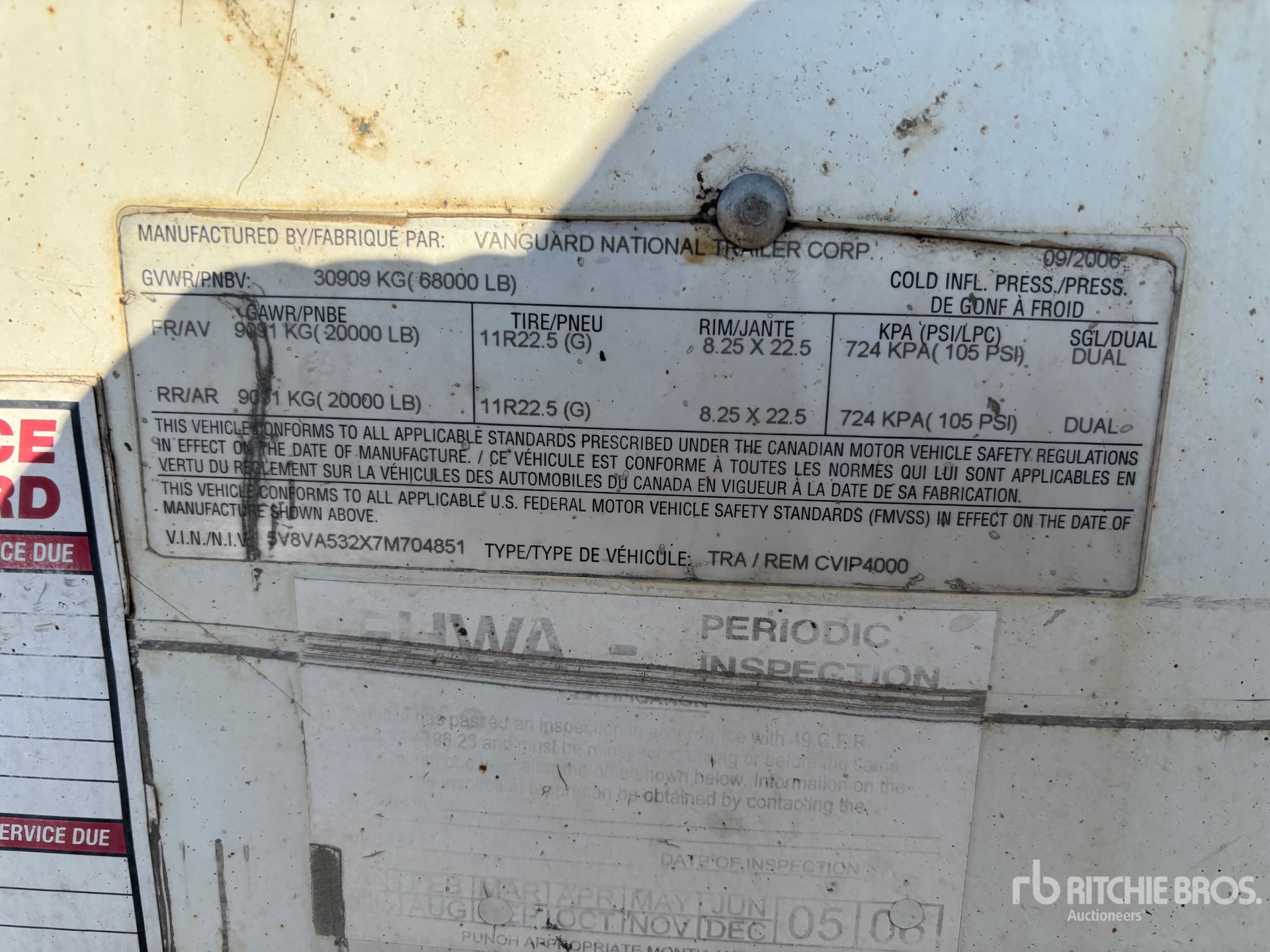 General Appearance with Numer seryjny/numer identyfikacyjny pojazdu