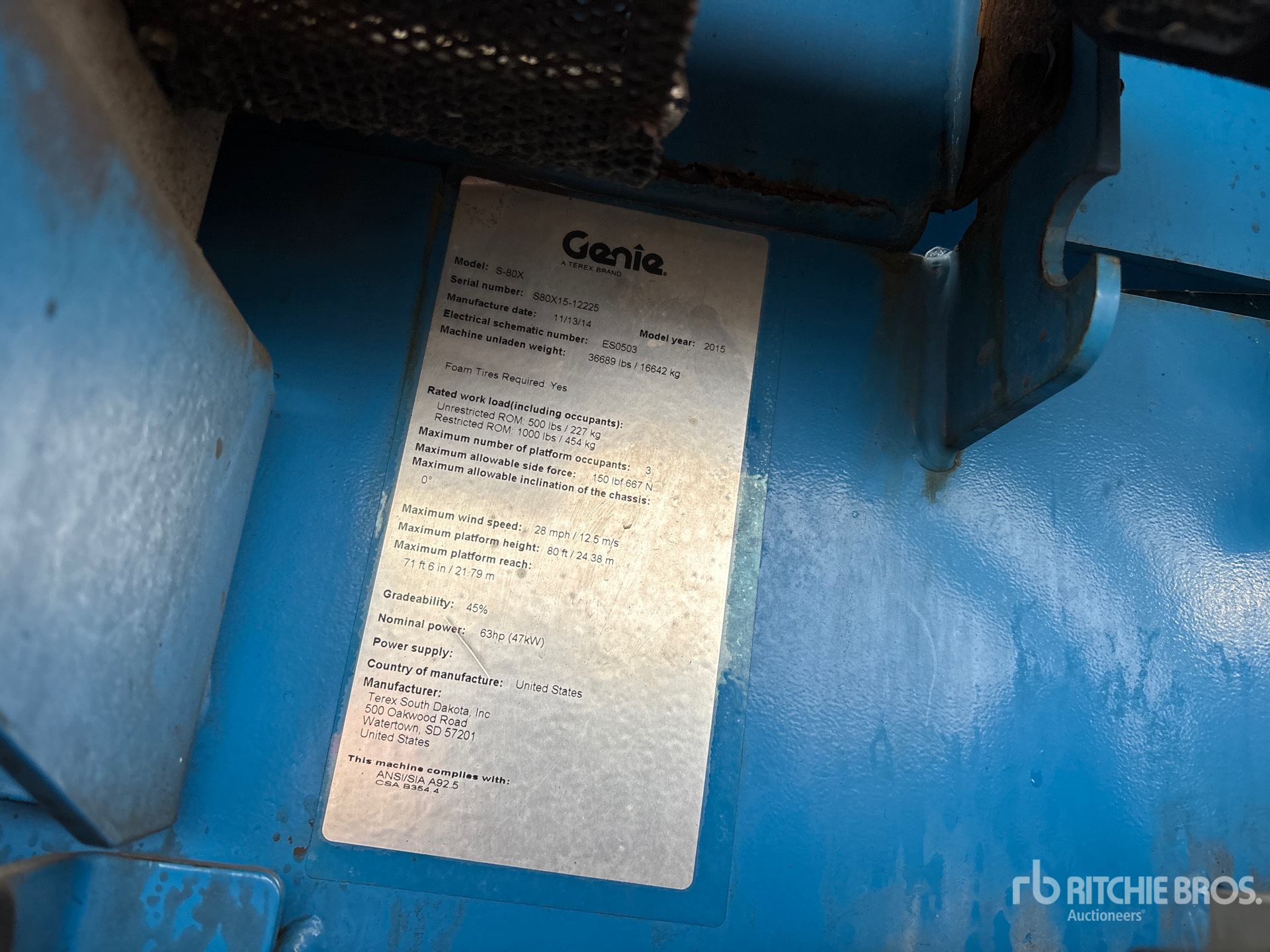 General Appearance with N.º de serie/VIN