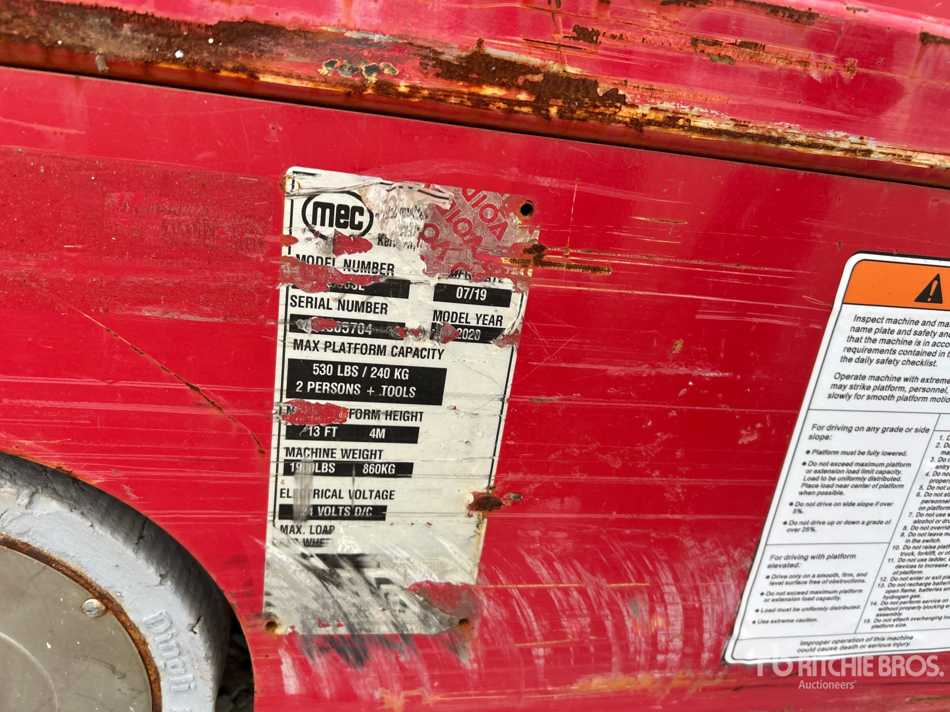 General Appearance with N.º de serie/VIN