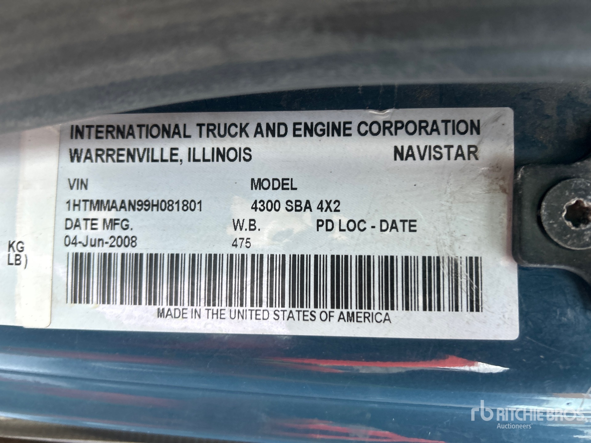 General Appearance with Numéro de série/Numéro d'identification du véhicule automobile