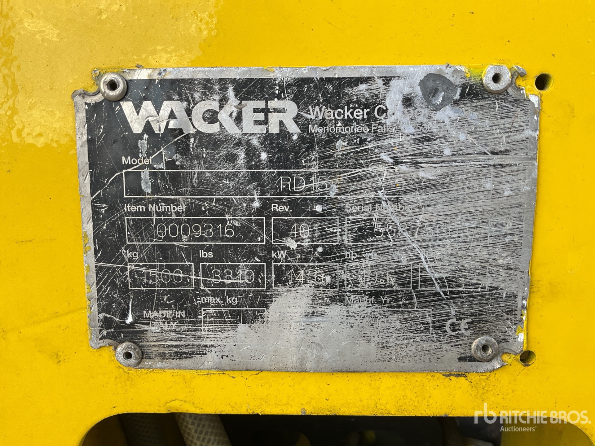 General Appearance with N.º de serie/VIN