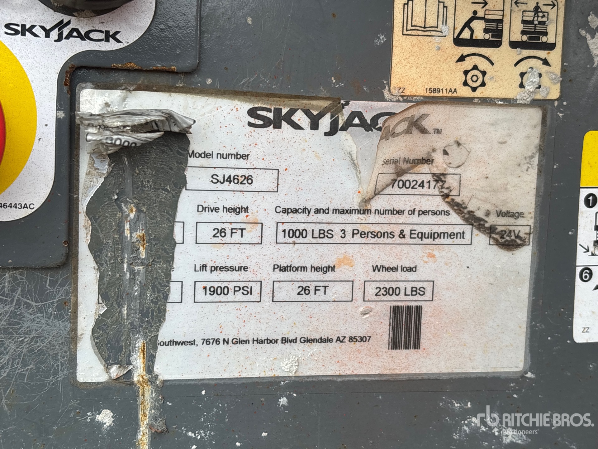 General Appearance with N.º de serie/VIN