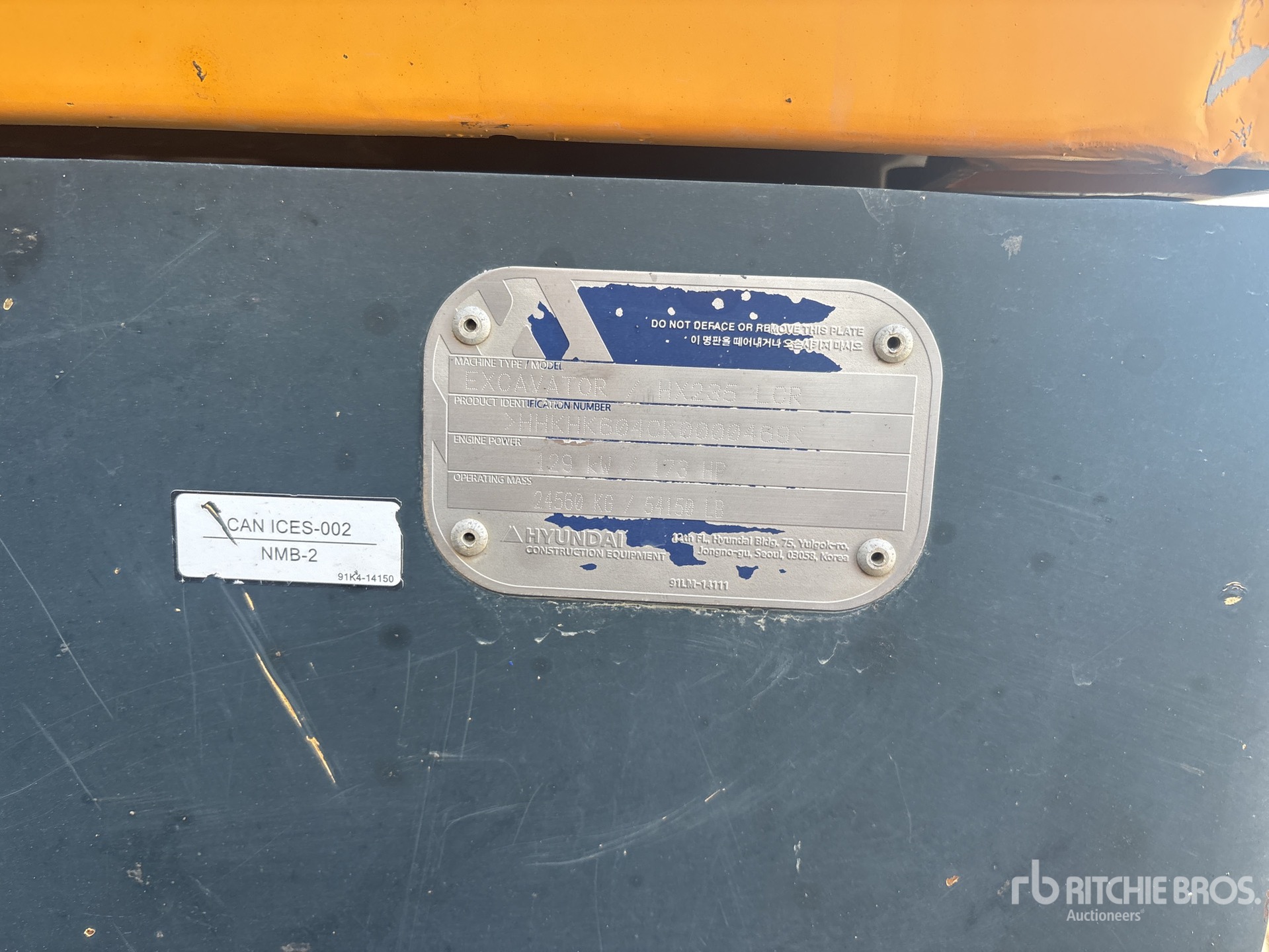 General Appearance with N.º de serie/VIN