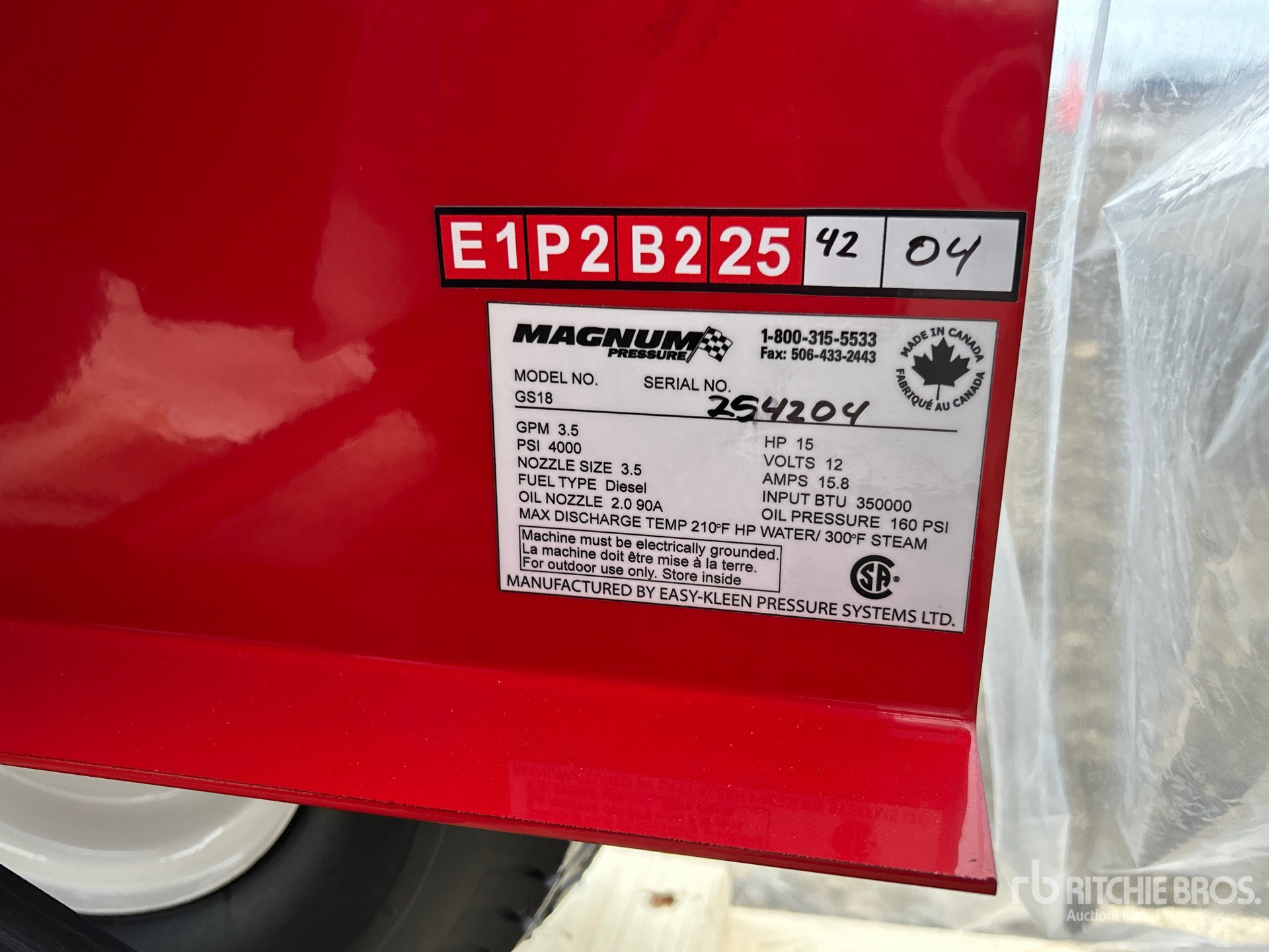 General Appearance with N.º de serie/VIN