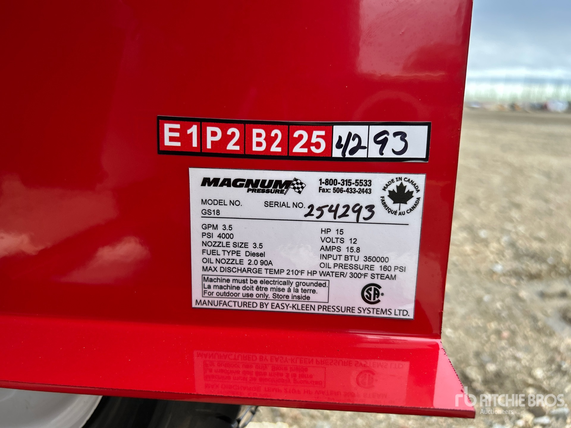 General Appearance with N.º de serie/VIN