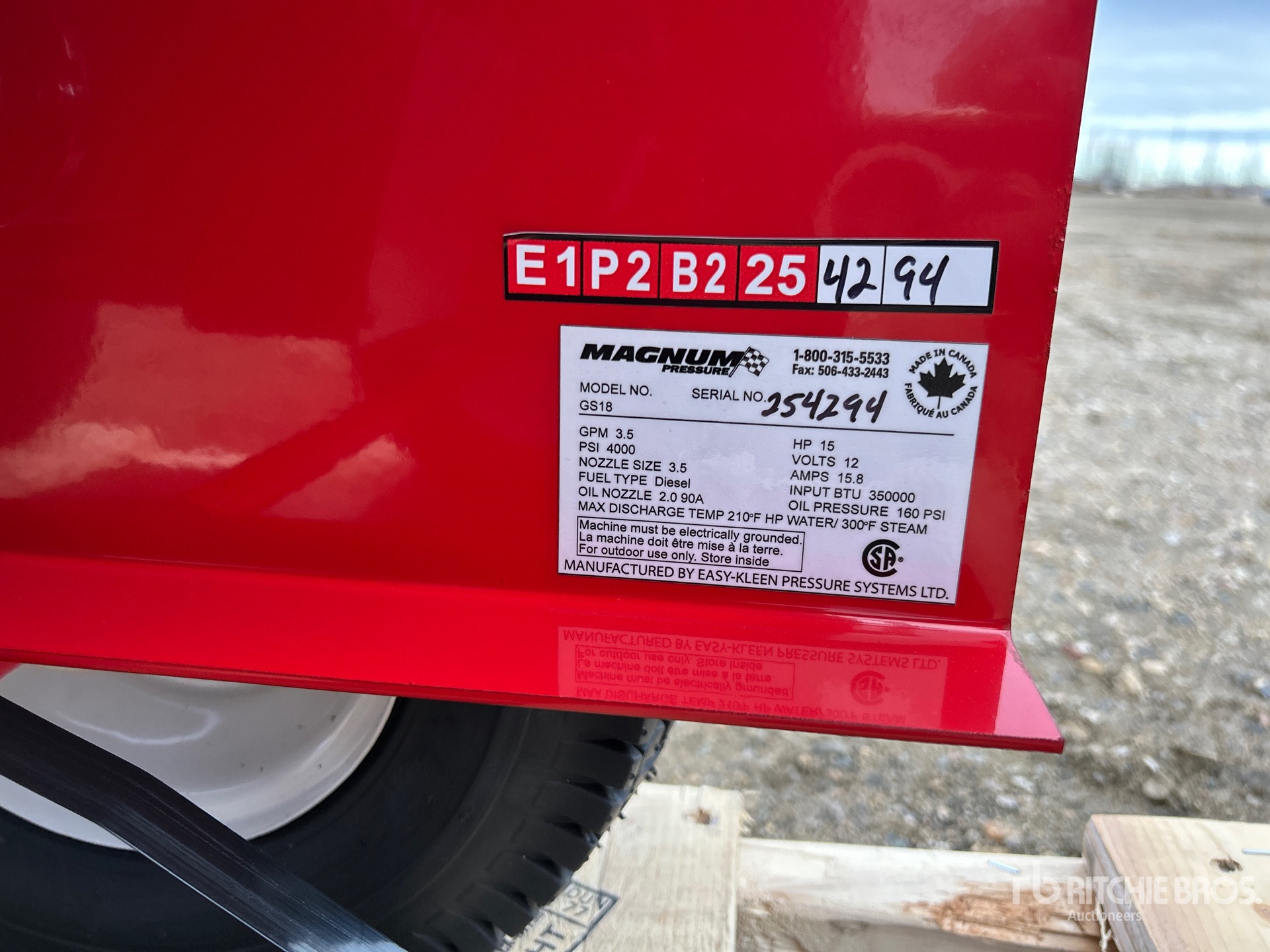 General Appearance with N.º de serie/VIN