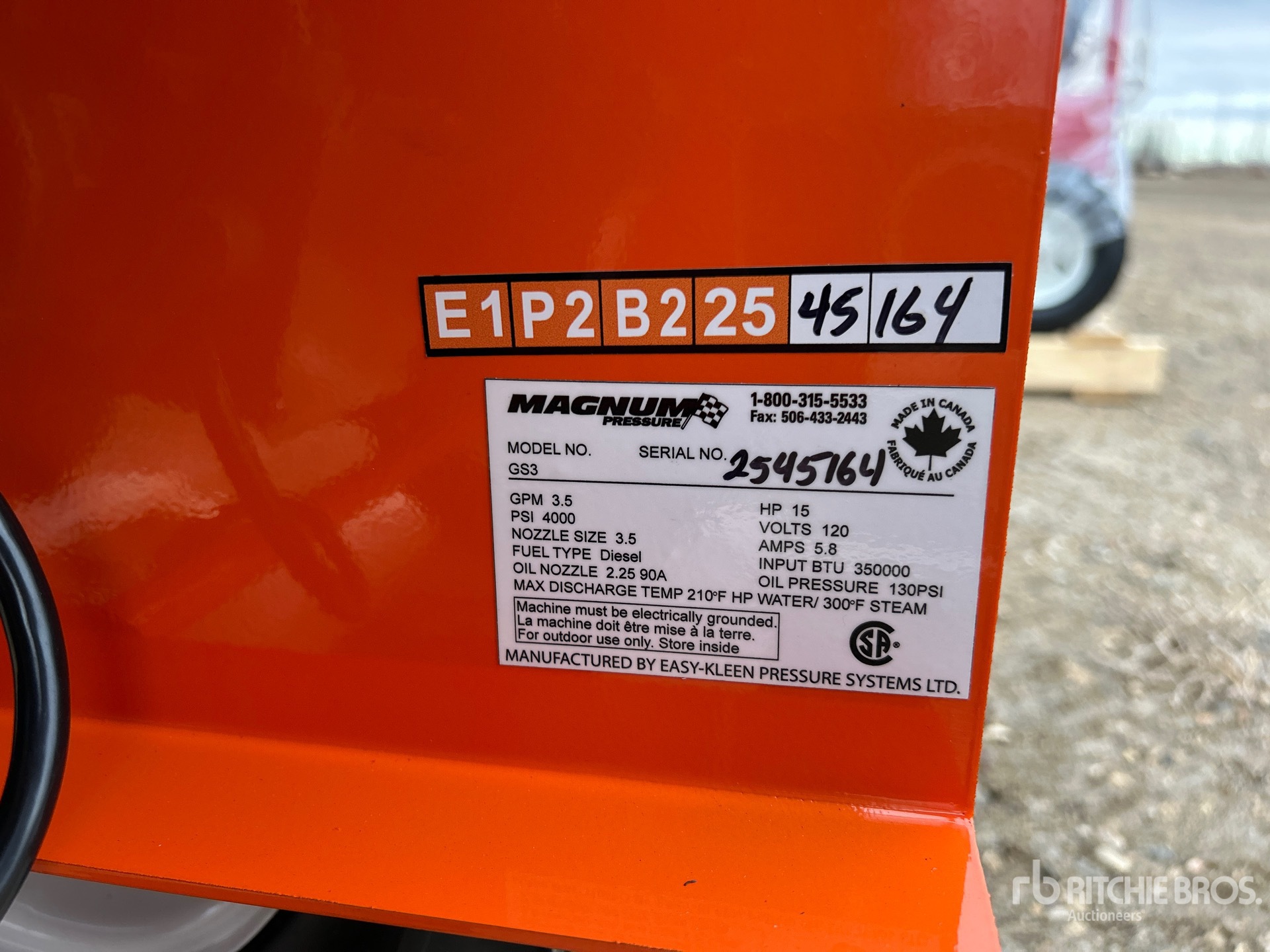 General Appearance with N.º de serie/VIN