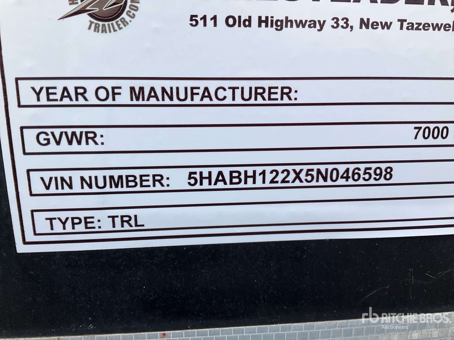 General Appearance with N.º de serie/VIN