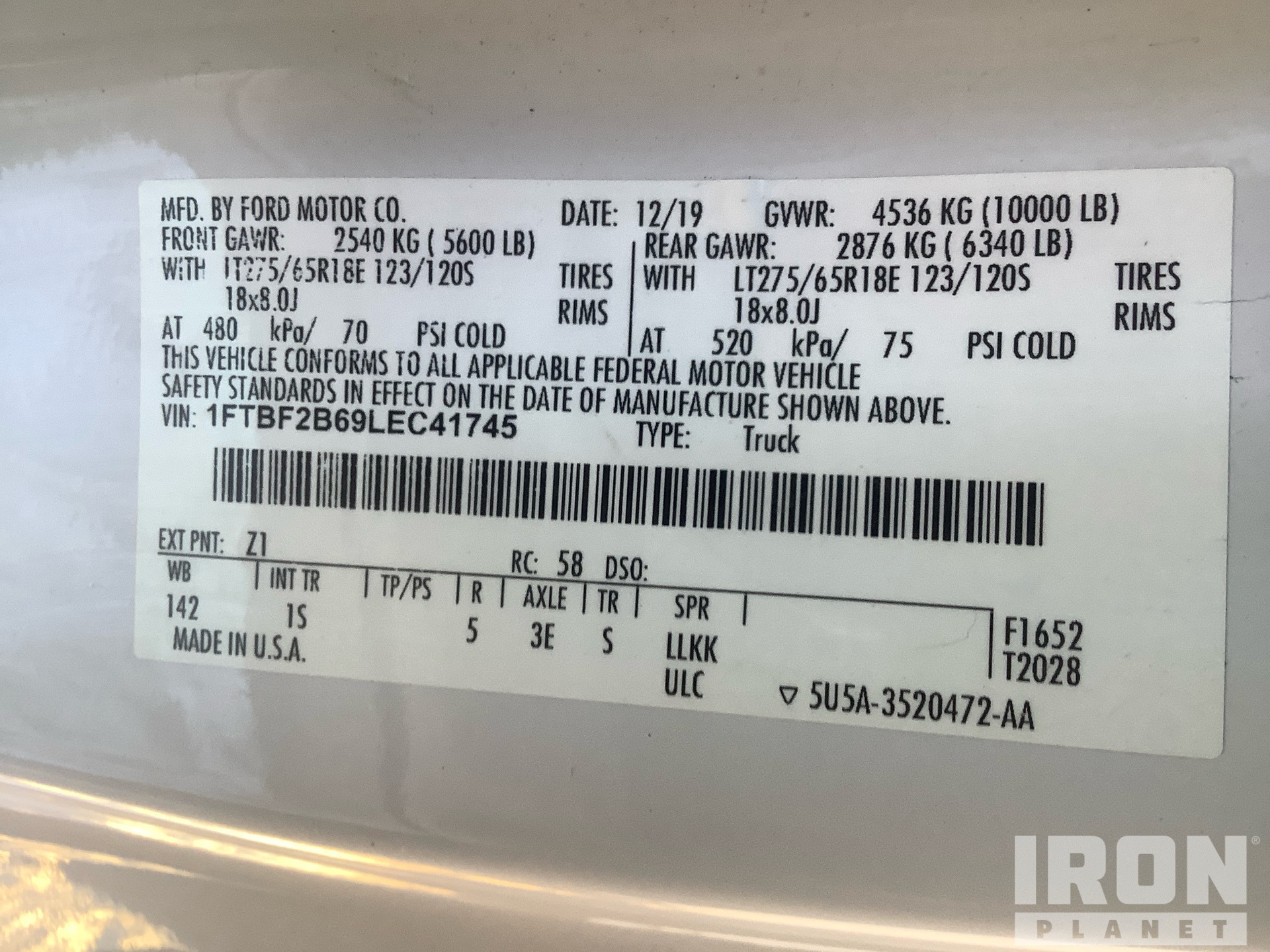 General Appearance with Numer seryjny/numer identyfikacyjny pojazdu