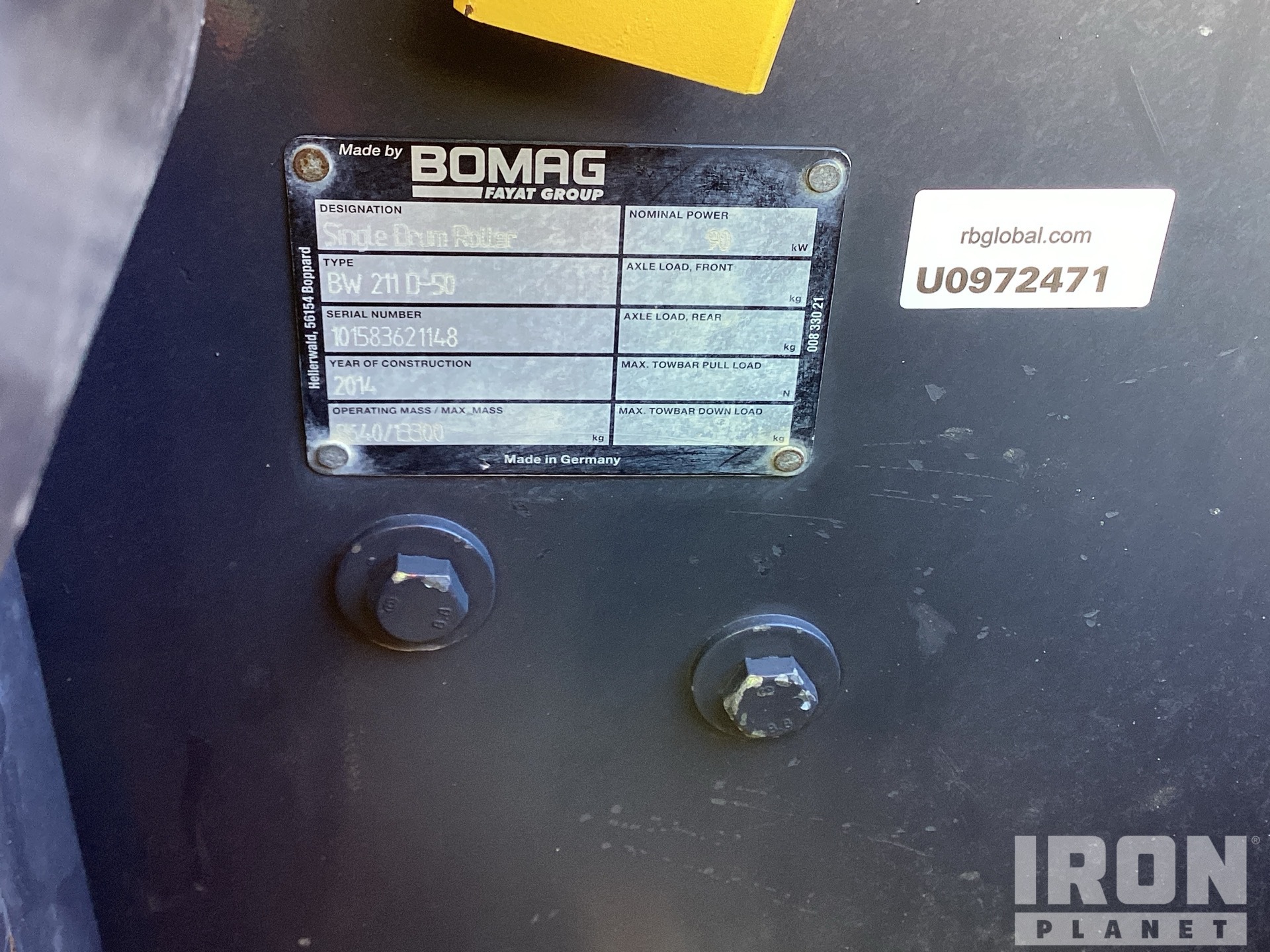 General Appearance with N.º de serie/VIN