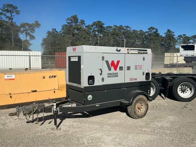 2022 Wacker Neuson G70 58 kW Mobile Generator Set