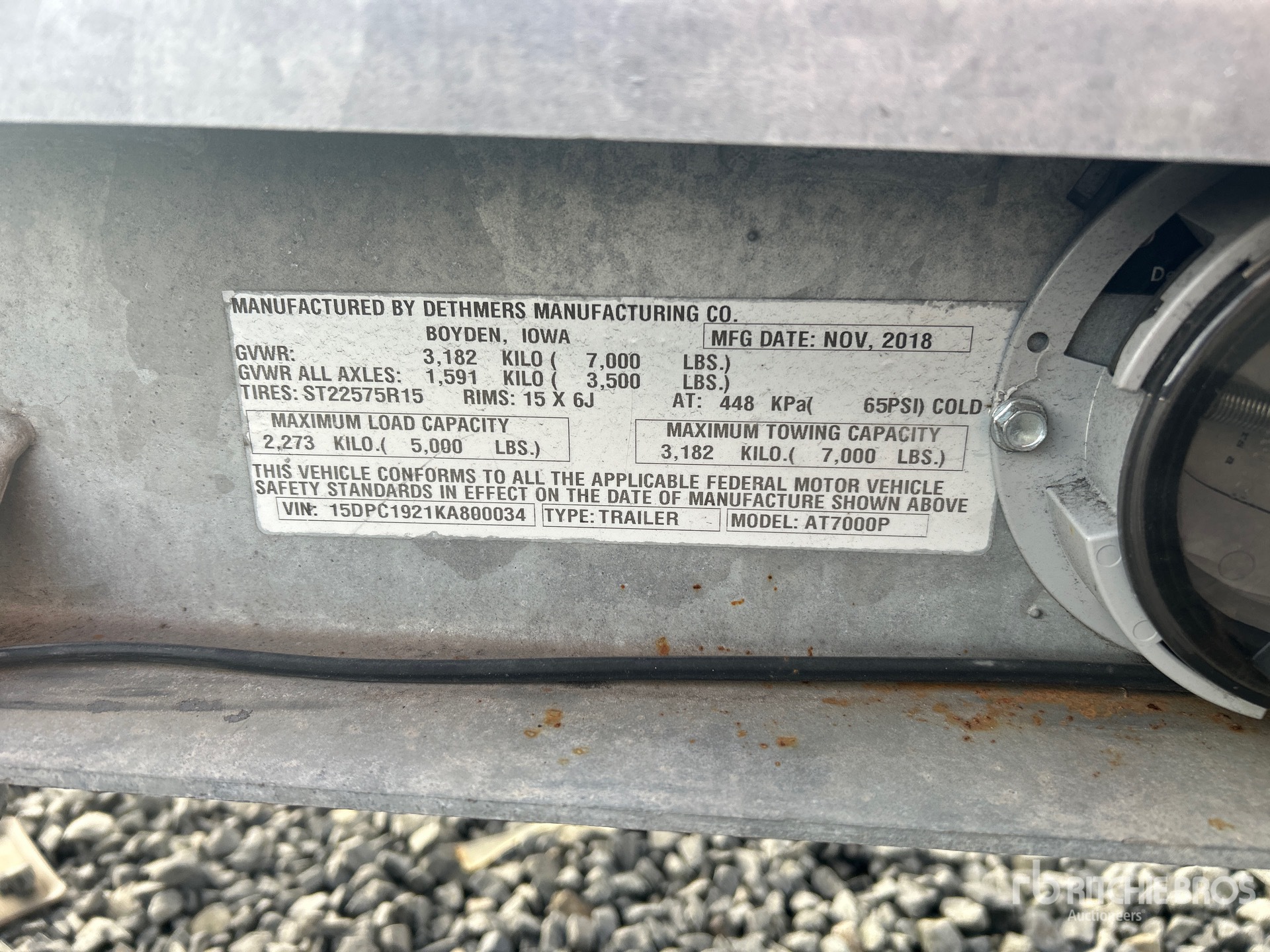 General Appearance with N.º de serie/VIN