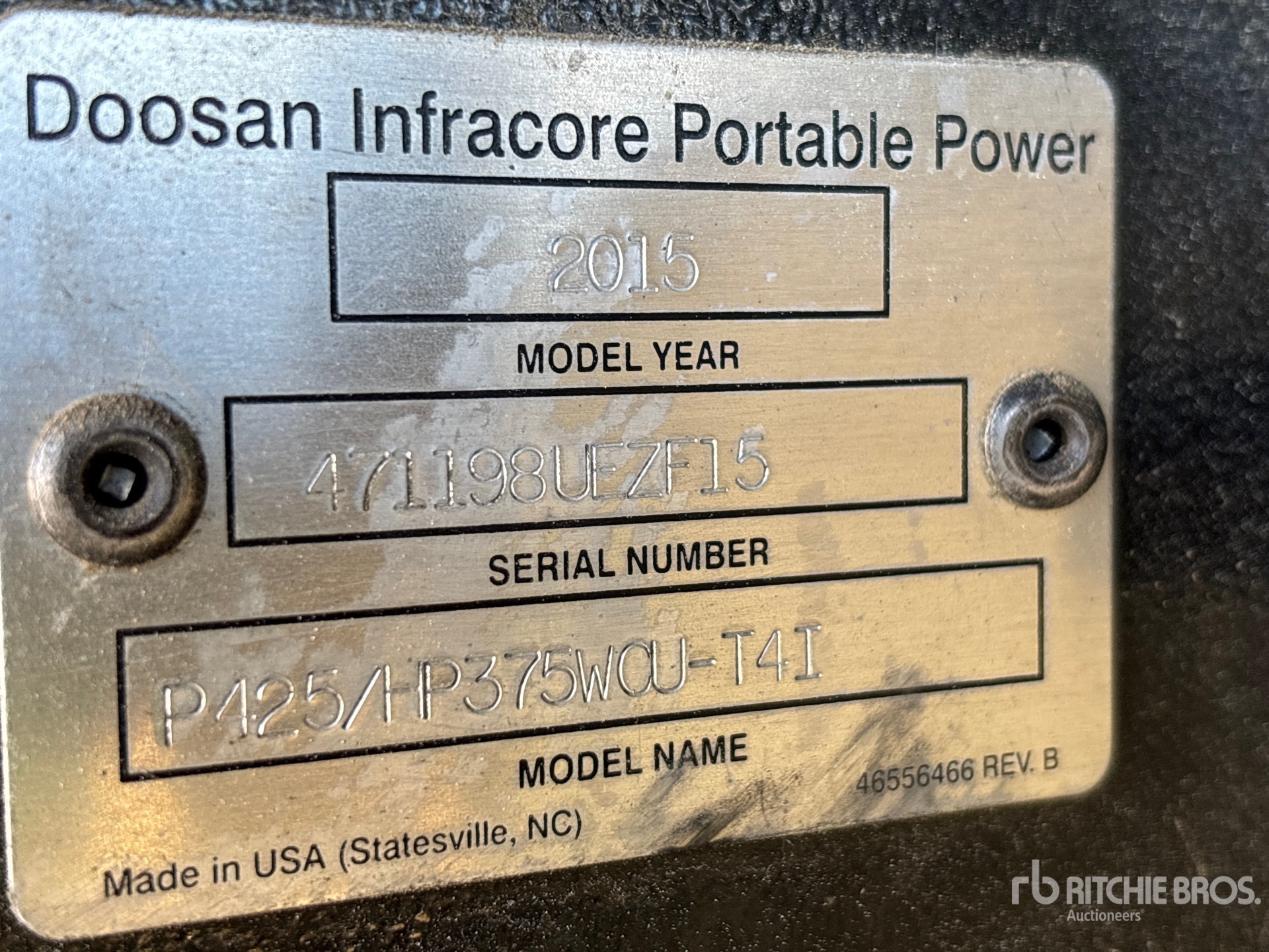General Appearance with Unit Serial Number