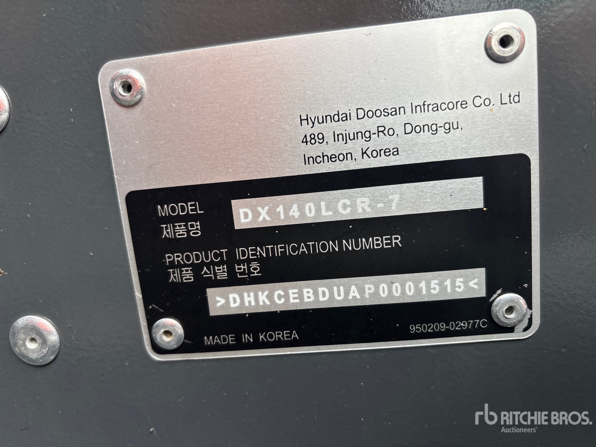 General Appearance with N.º de serie/VIN