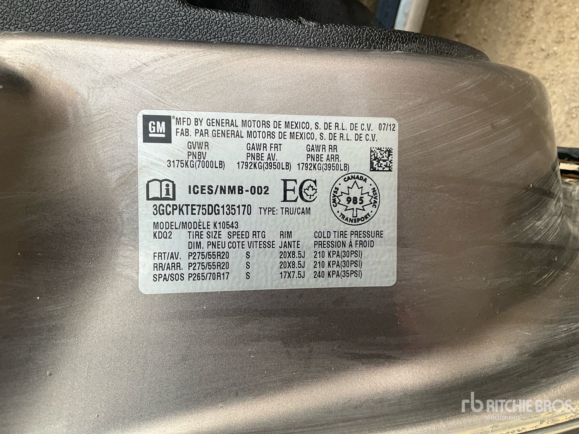 Aspect général with Numéro de série/Numéro d'identification du véhicule automobile