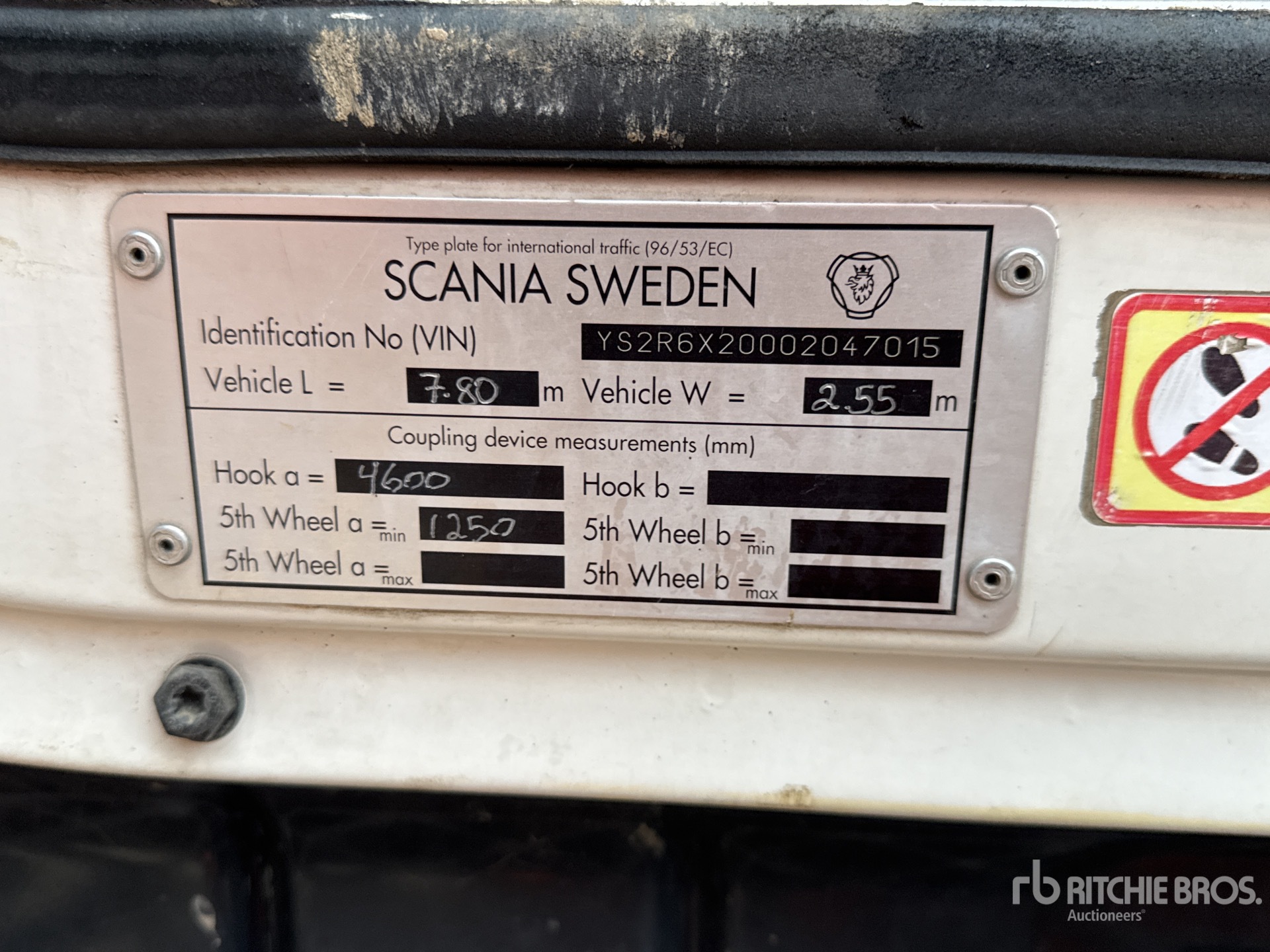 General Appearance with N.º de serie/VIN