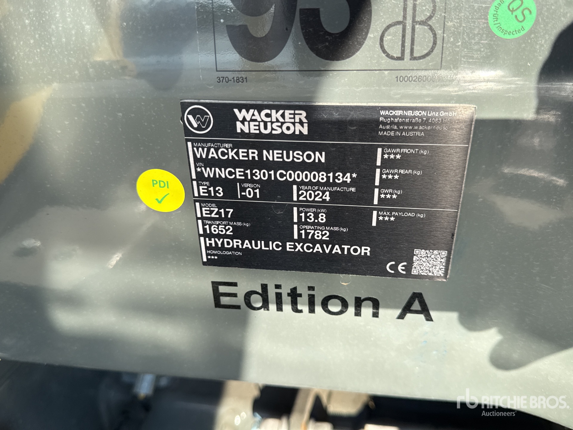 General Appearance with N.º de serie/VIN