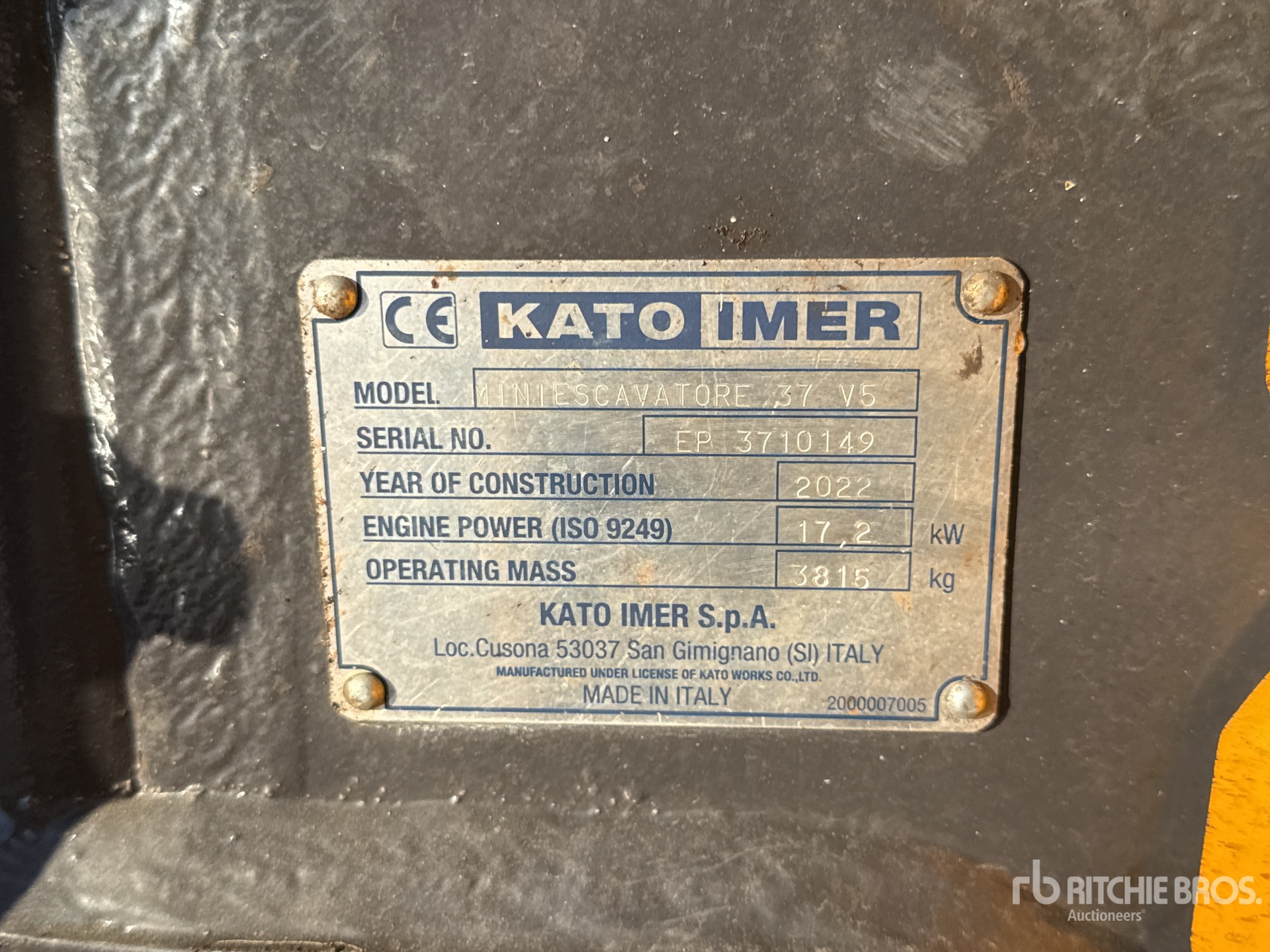 General Appearance with N.º de serie/VIN