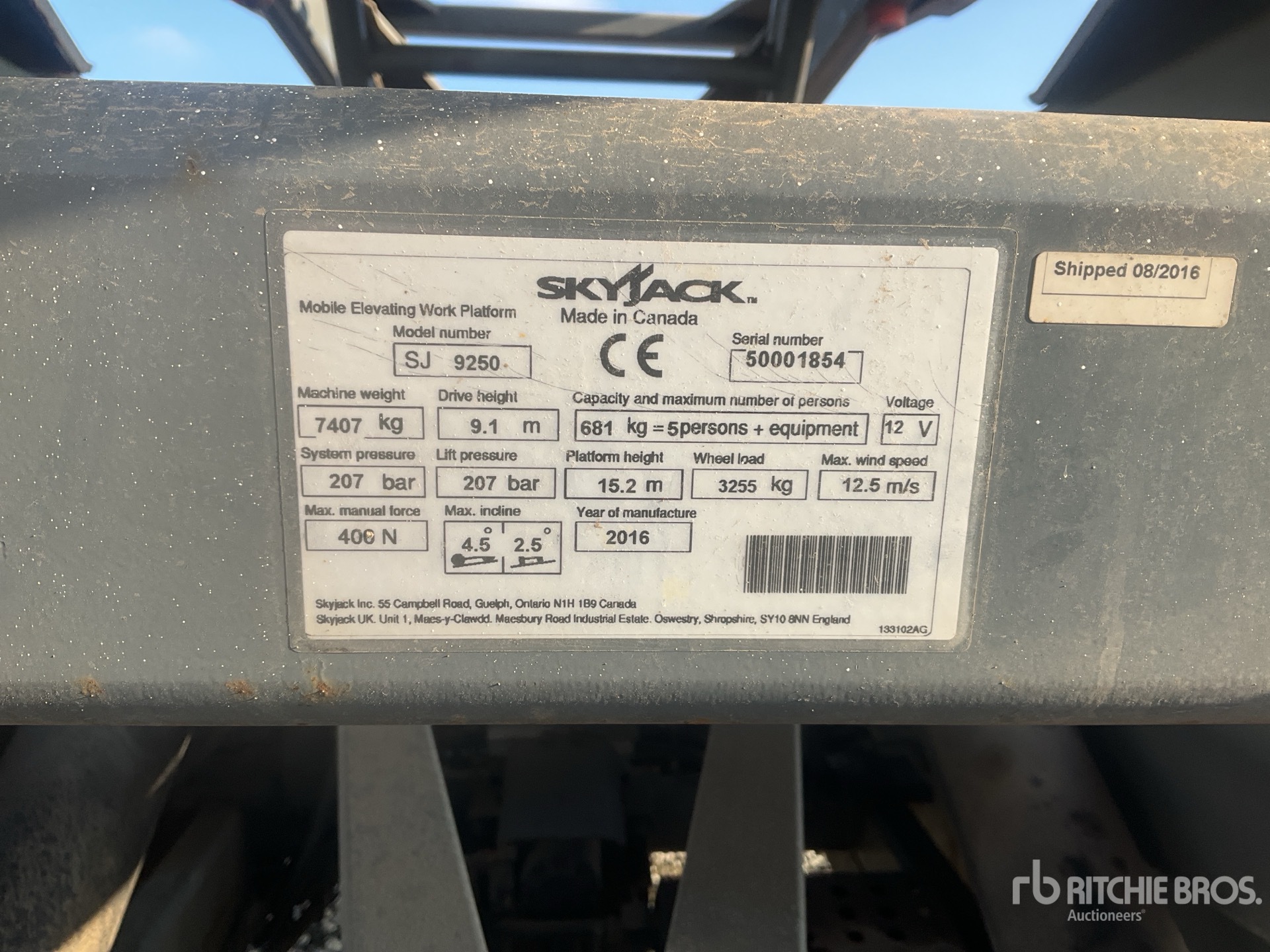 General Appearance with N.º de serie/VIN