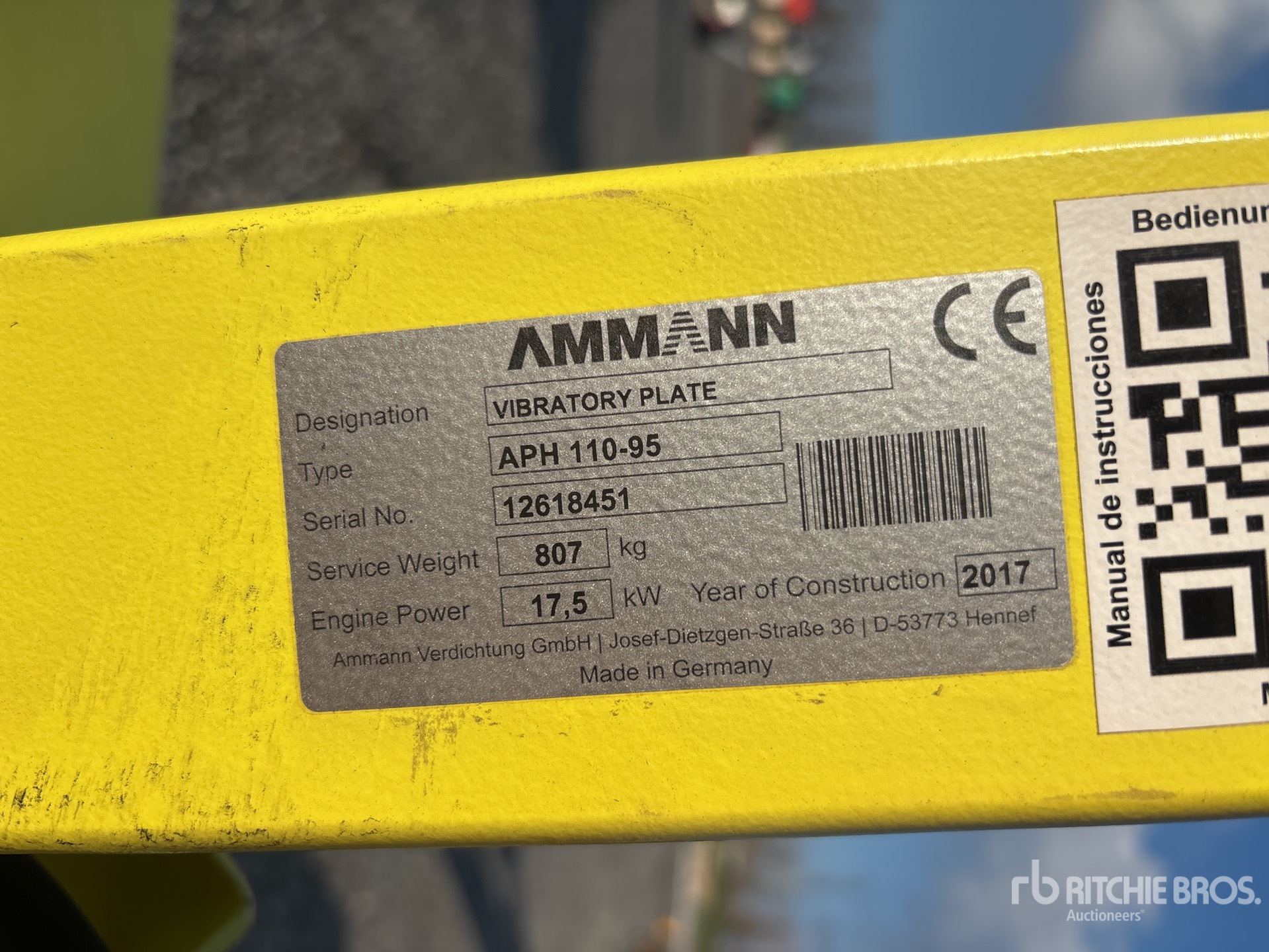 General Appearance with N.º de serie/VIN