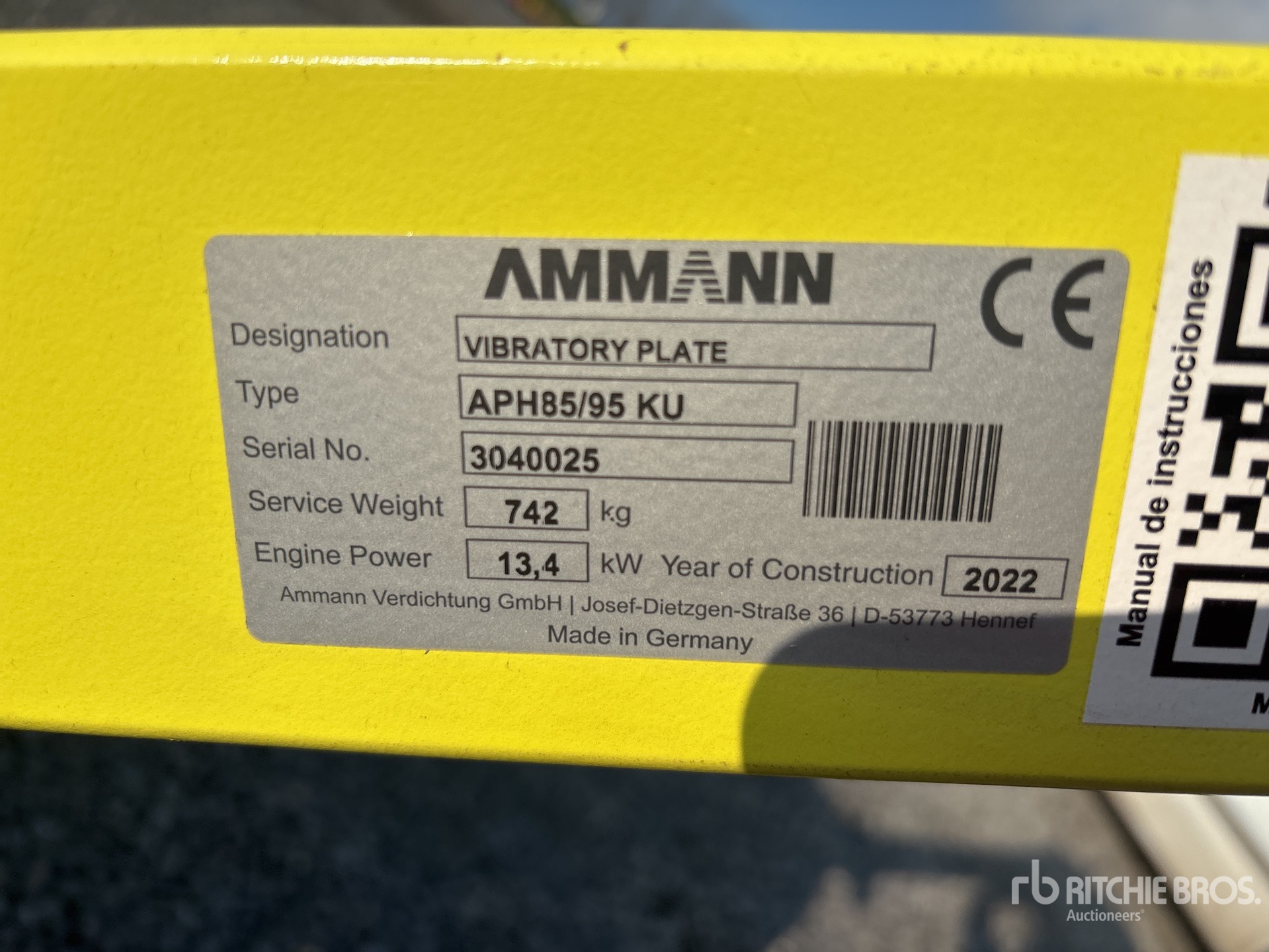 General Appearance with N.º de serie/VIN