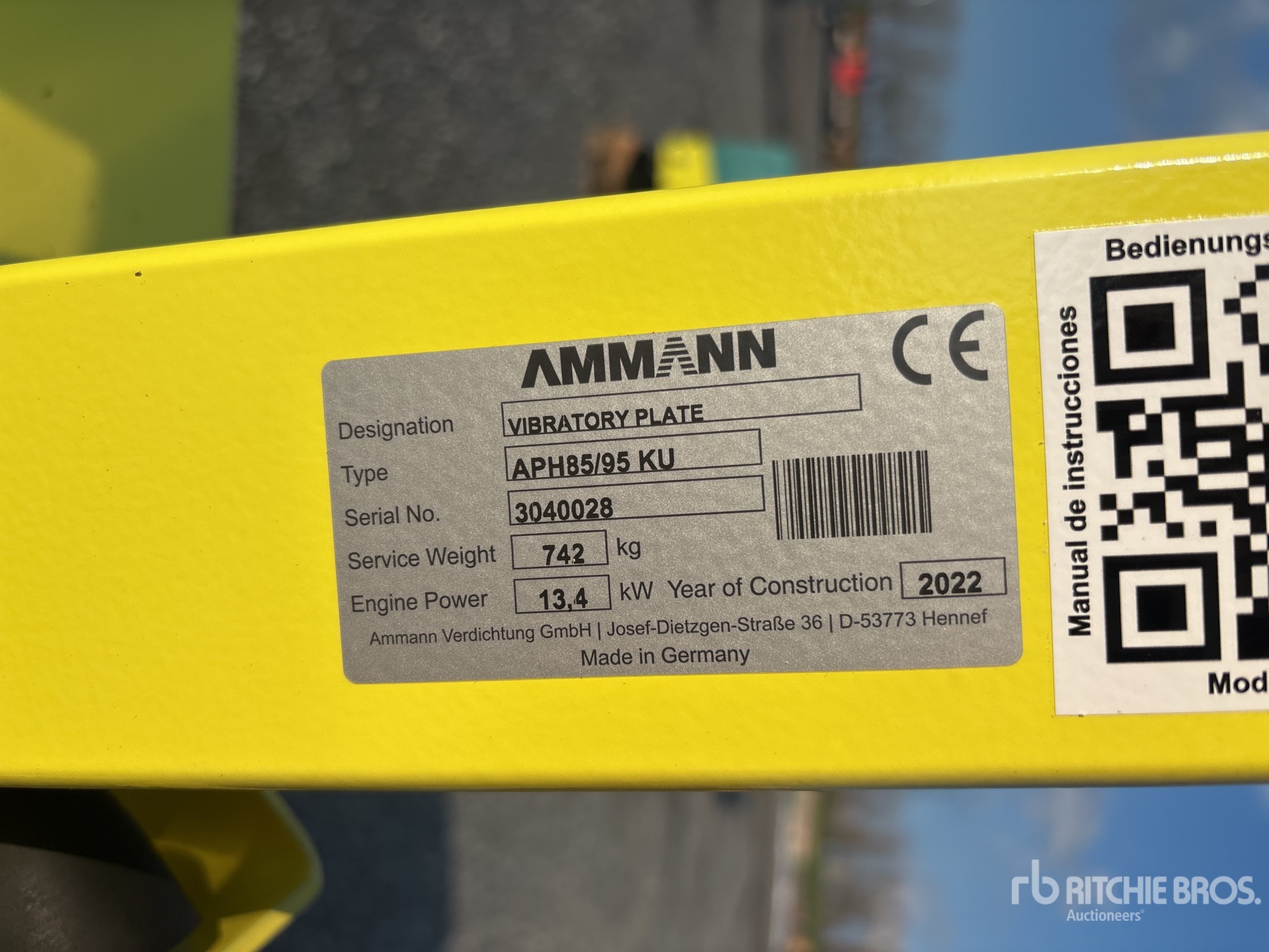 General Appearance with N.º de serie/VIN