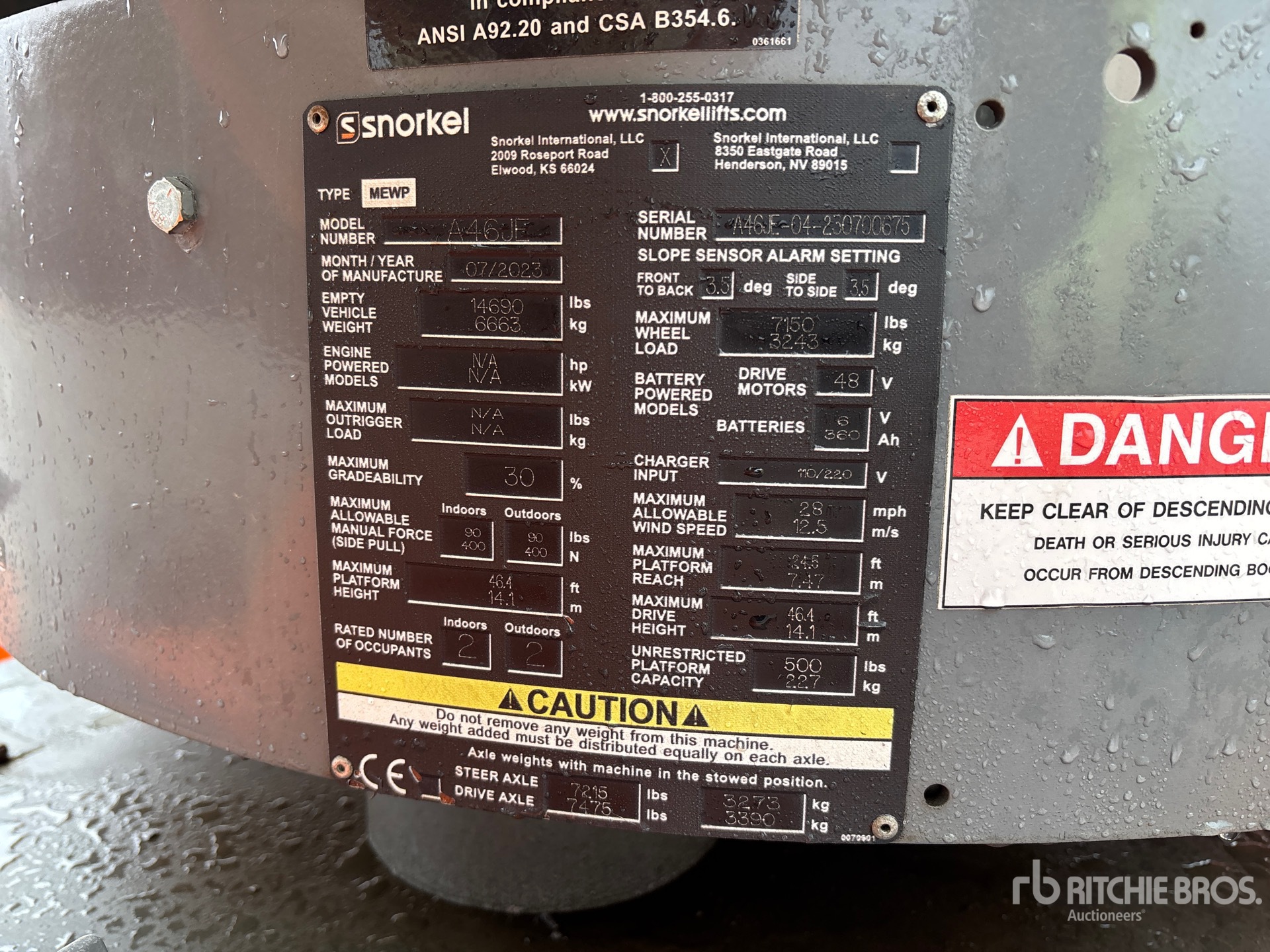 General Appearance with Seriennummer / FIN