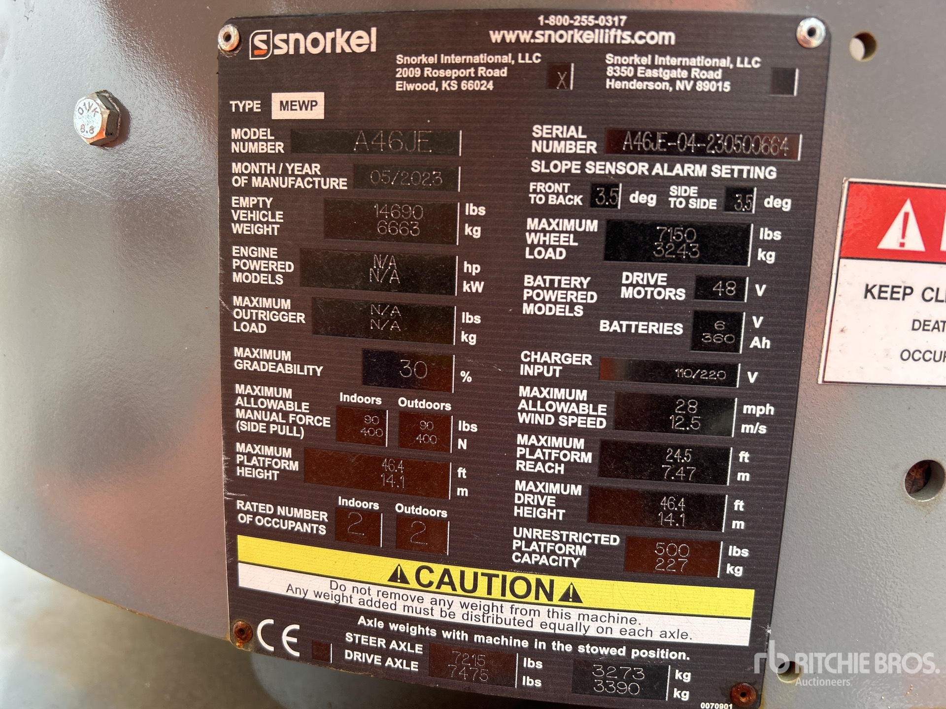 General Appearance with Numero seriale/numero d’identificazione del veicolo (VIN)