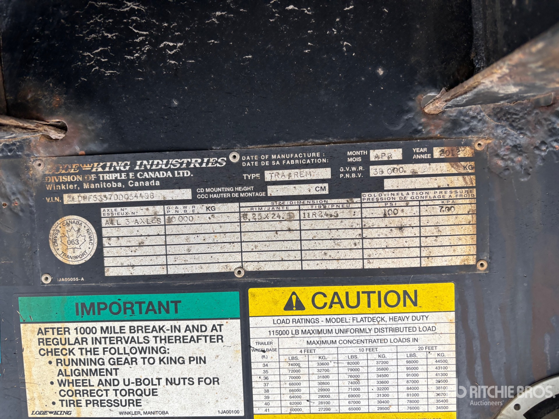 General Appearance with Seriennummer / FIN