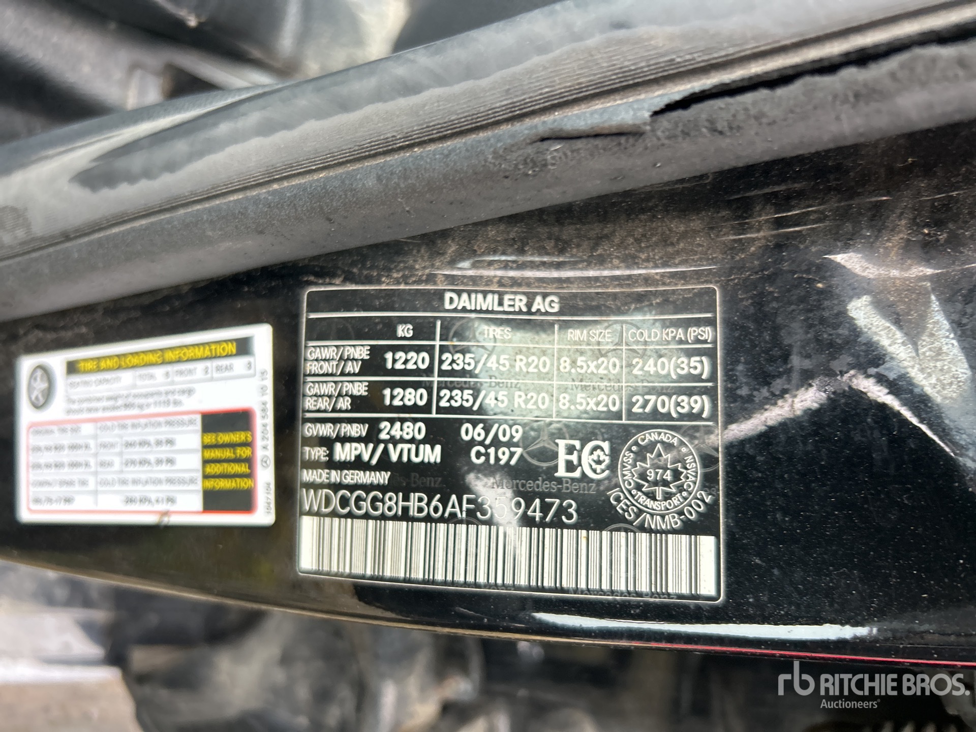 General Appearance with N.º de serie/VIN