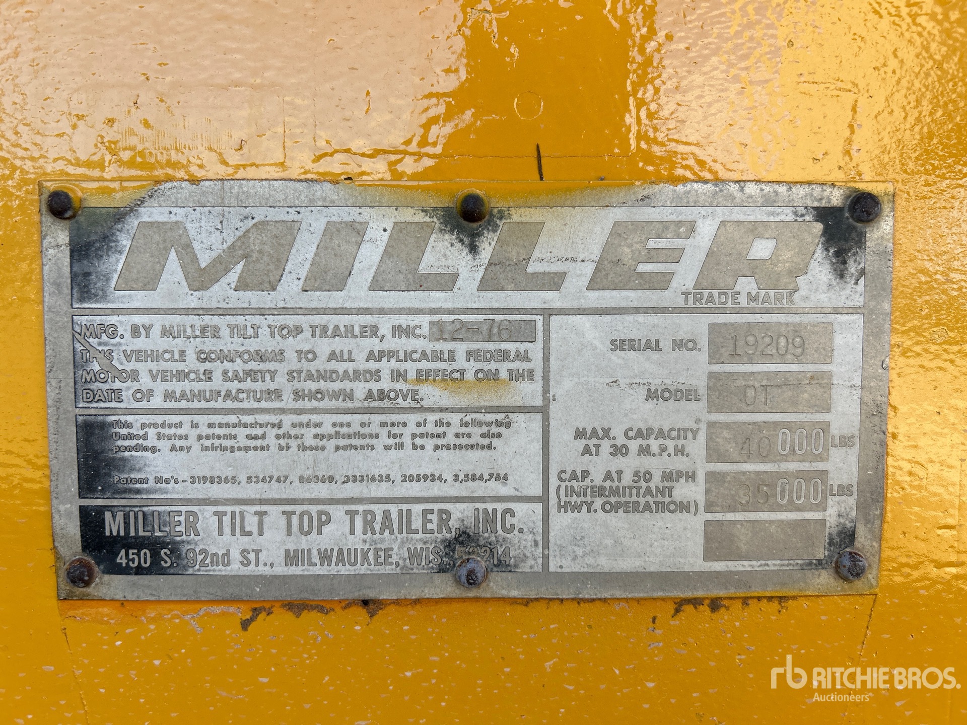 General Appearance with N.º de serie/VIN