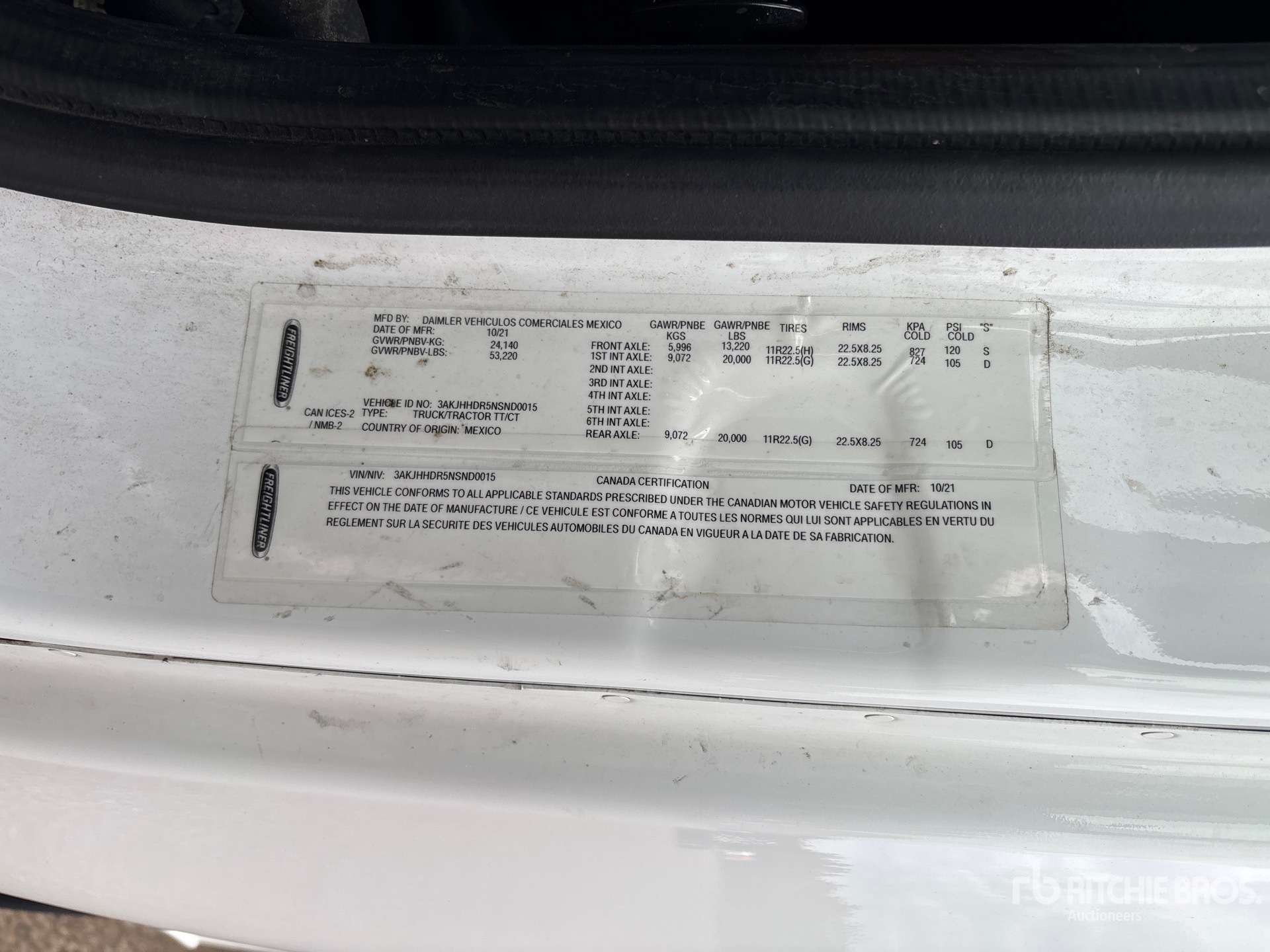 General Appearance with Second Serial Number/VIN Photo