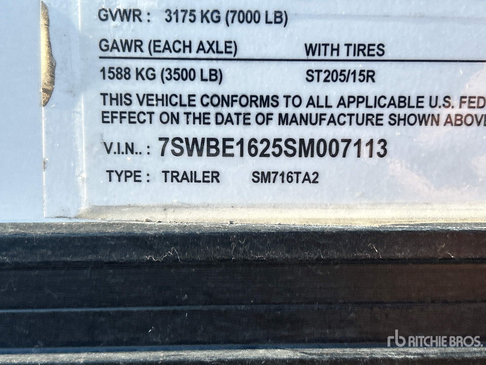 General Appearance with Numero seriale/numero d’identificazione del veicolo (VIN)