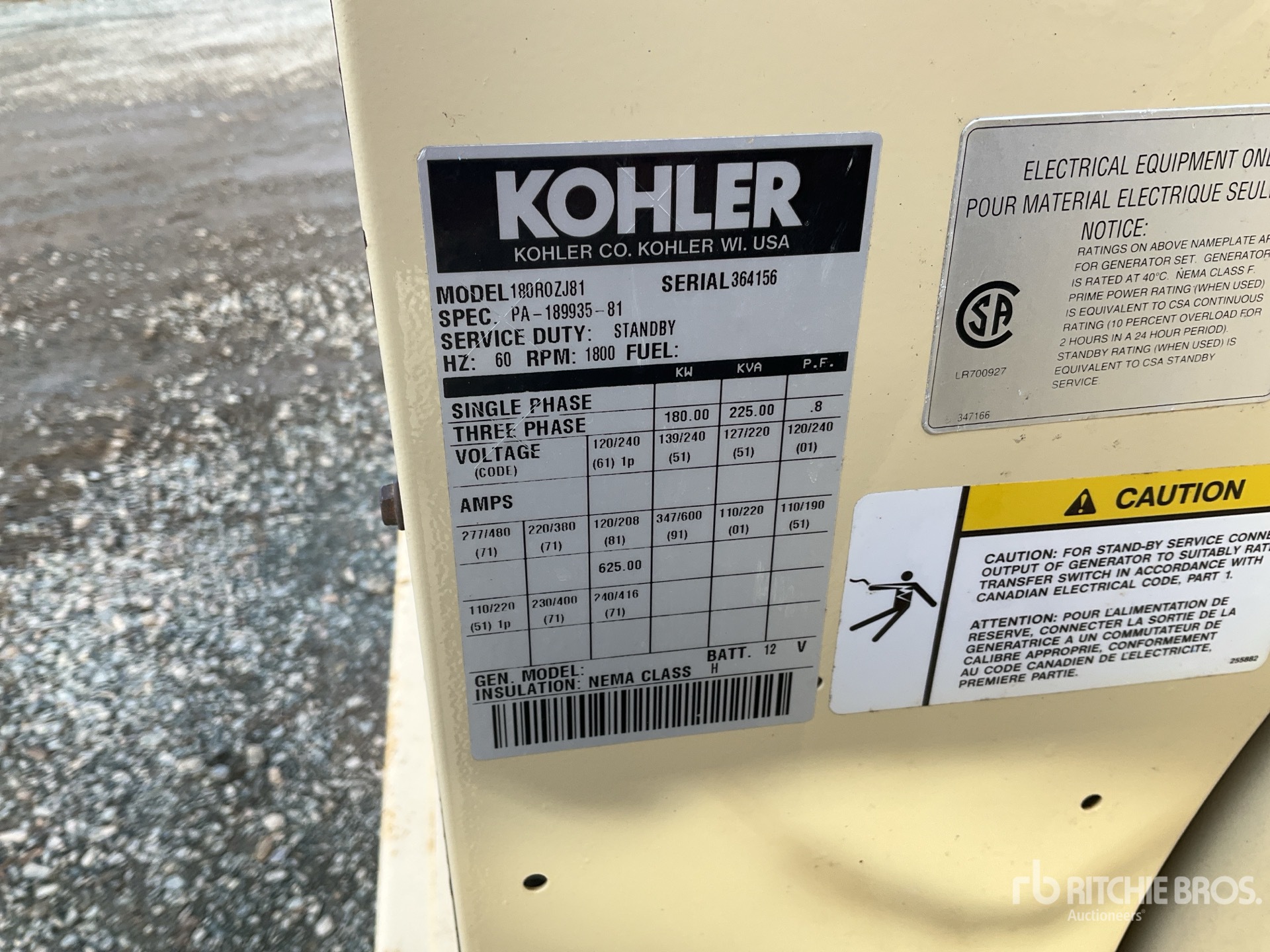 General Appearance with N.º de serie/VIN