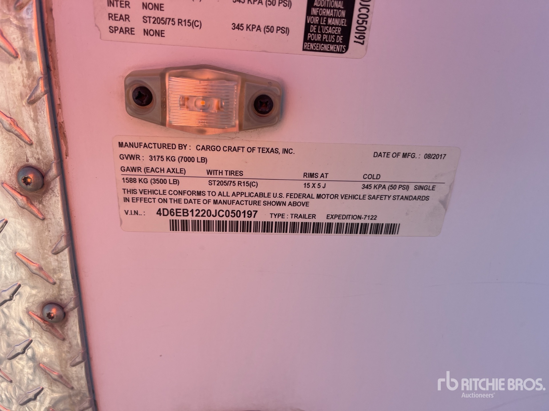 General Appearance with N.º de serie/VIN