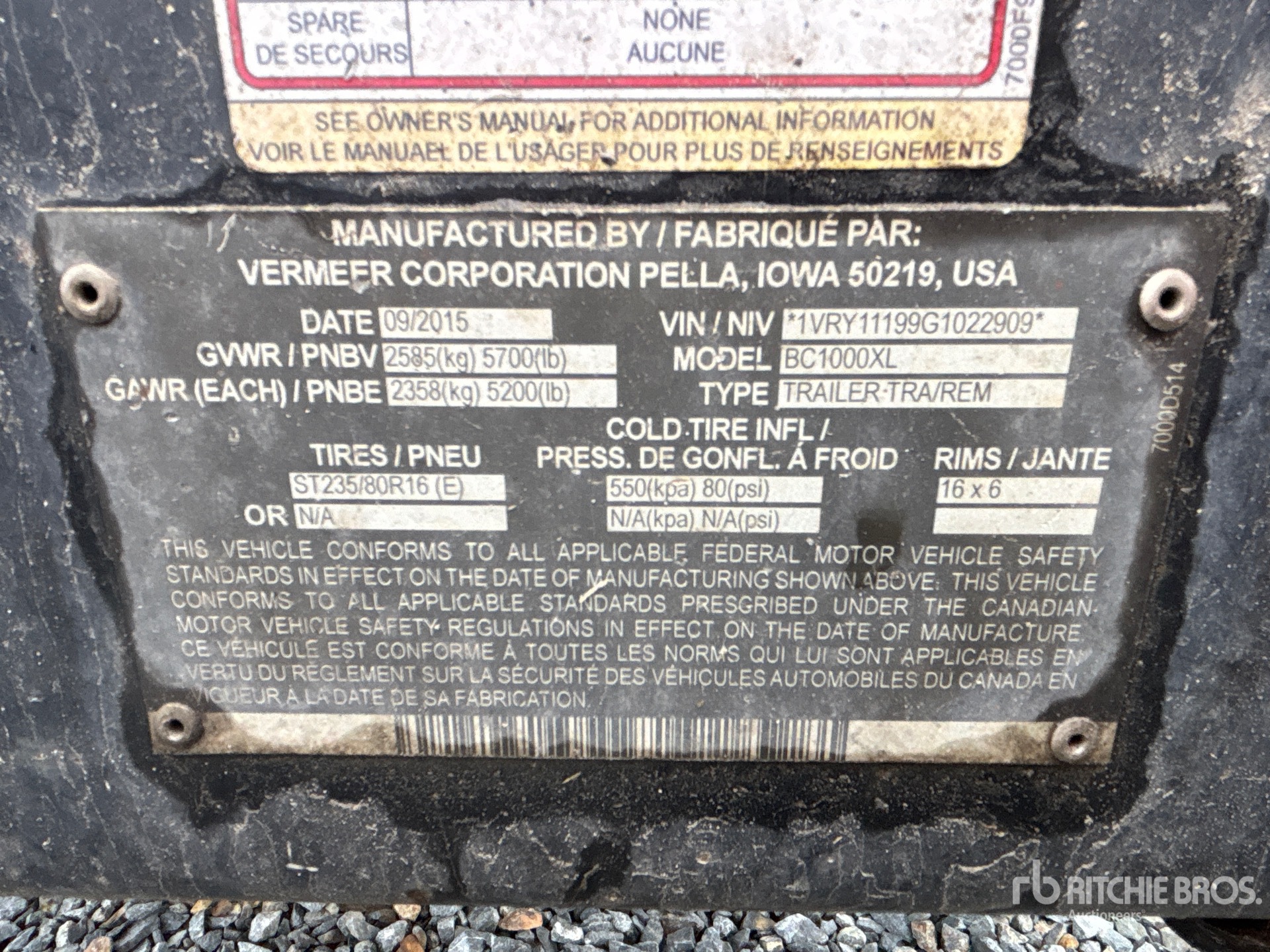 General Appearance with Numéro de série/Numéro d'identification du véhicule automobile