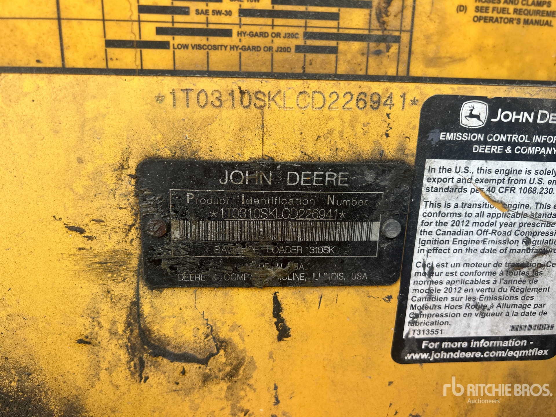 General Appearance with N.º de serie/VIN