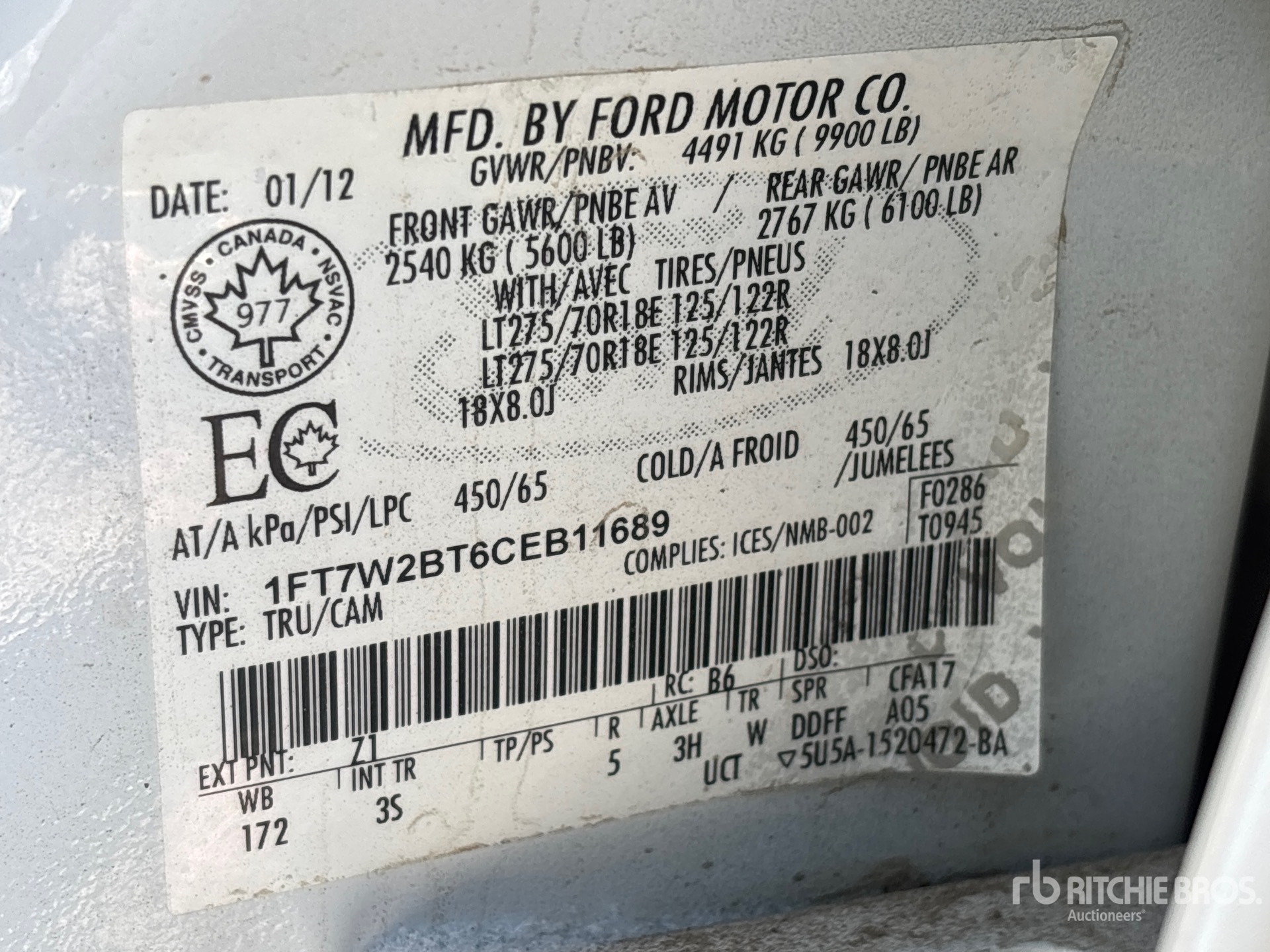 General Appearance with Second Serial Number/VIN Photo