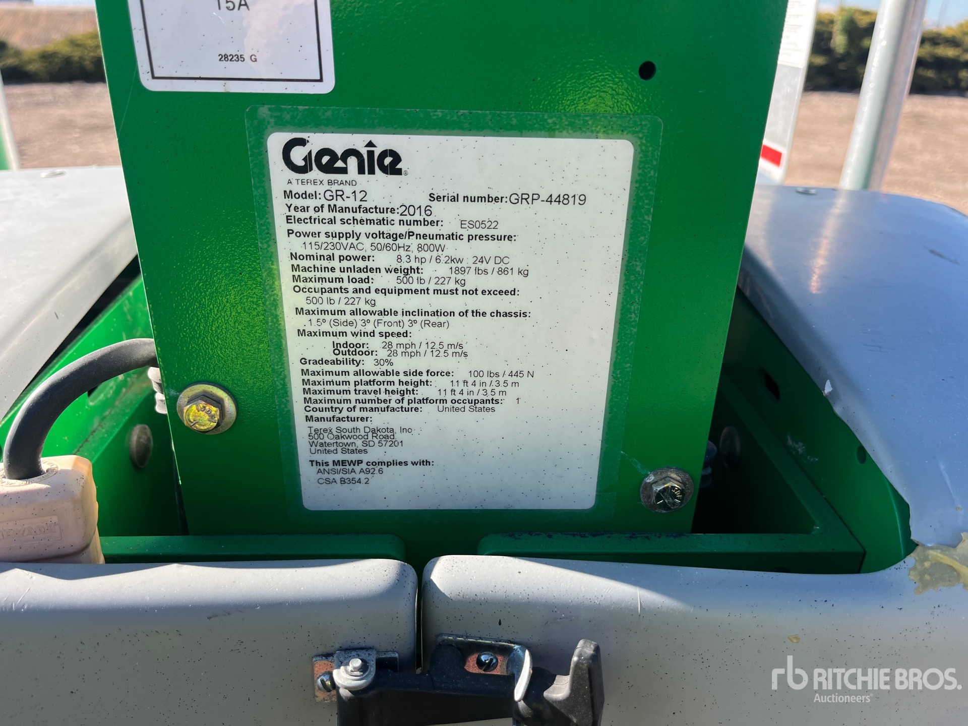 General Appearance with Numero seriale/numero d’identificazione del veicolo (VIN)