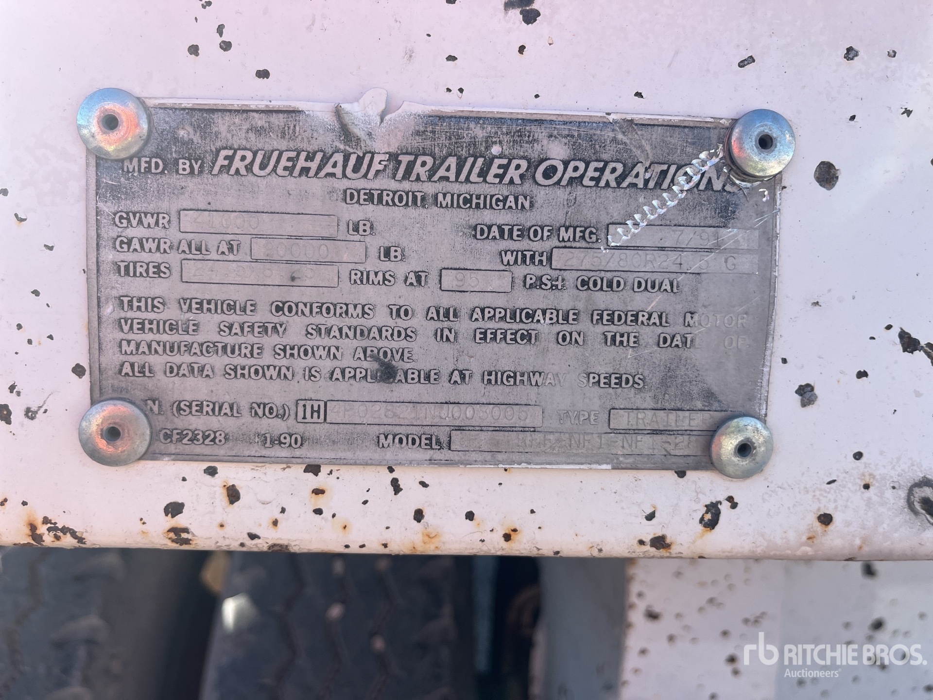 General Appearance with N.º de serie/VIN