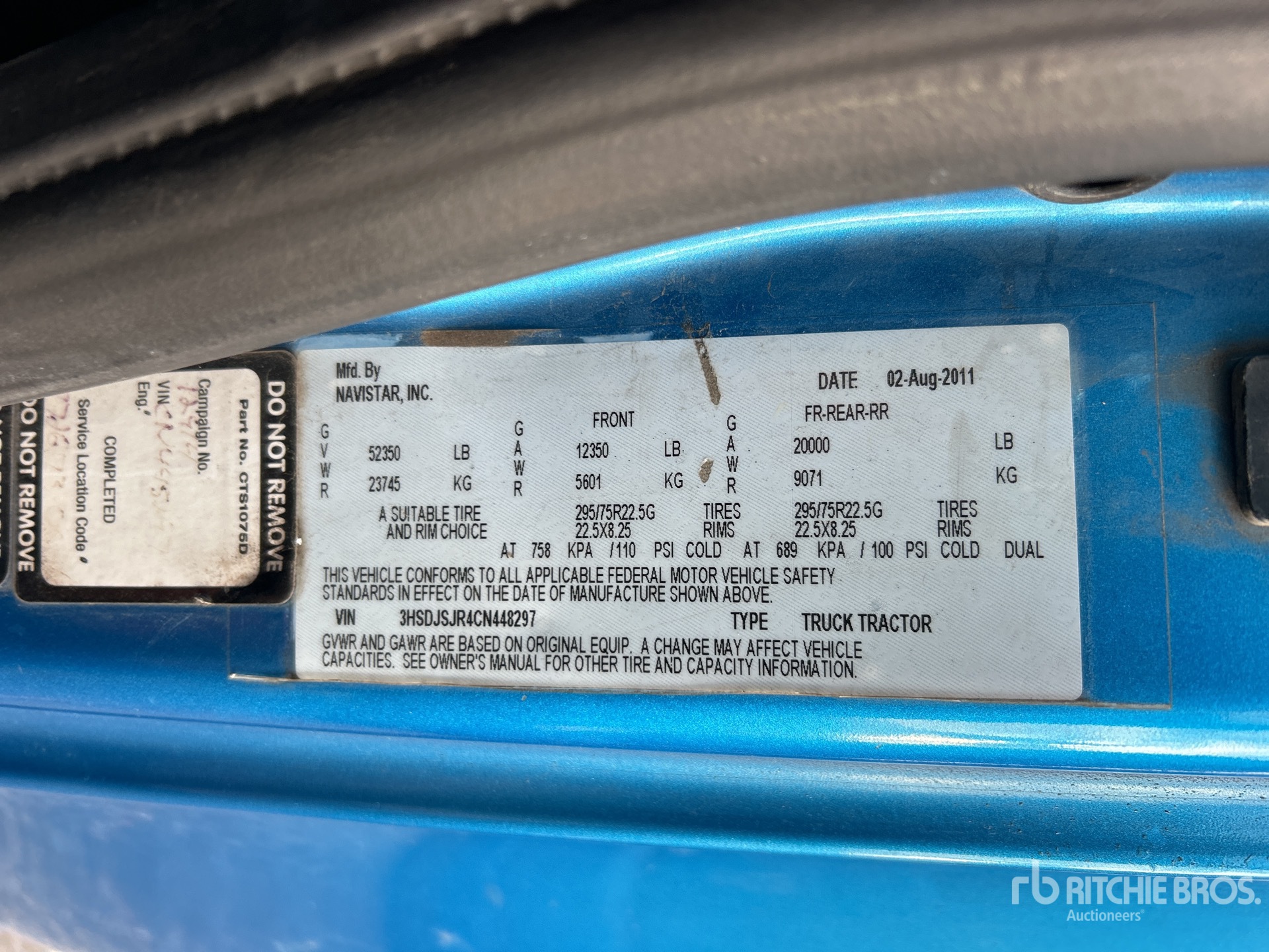 General Appearance with Numer seryjny/numer identyfikacyjny pojazdu